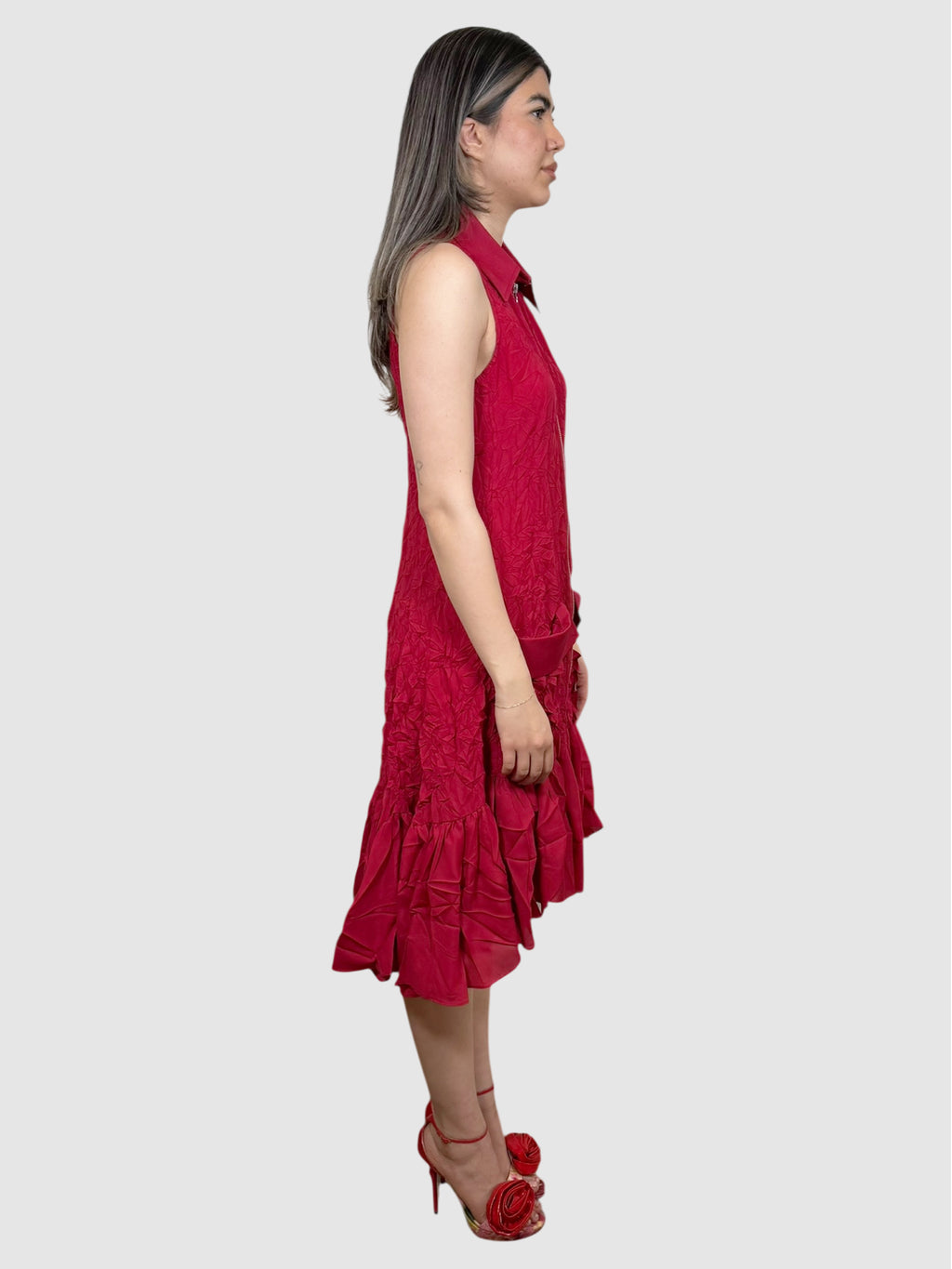 Textured Zip-Up Dress