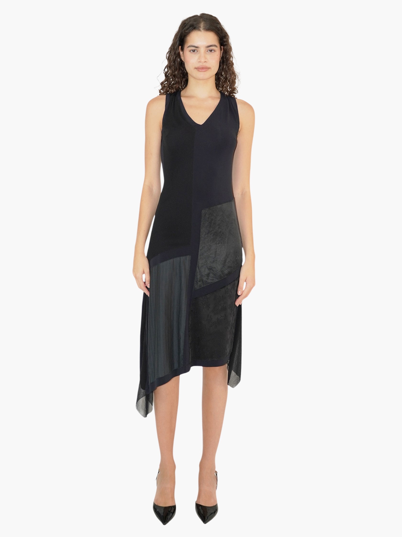 Patchwork Midi Dress
