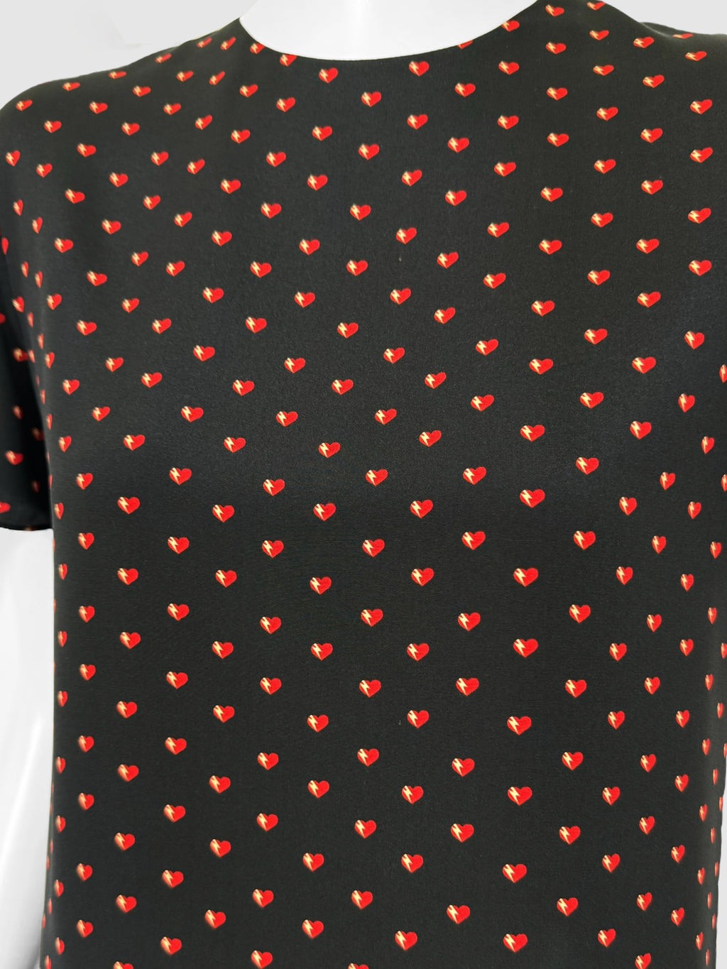 2017 Heart Print Mini Dress - Size S