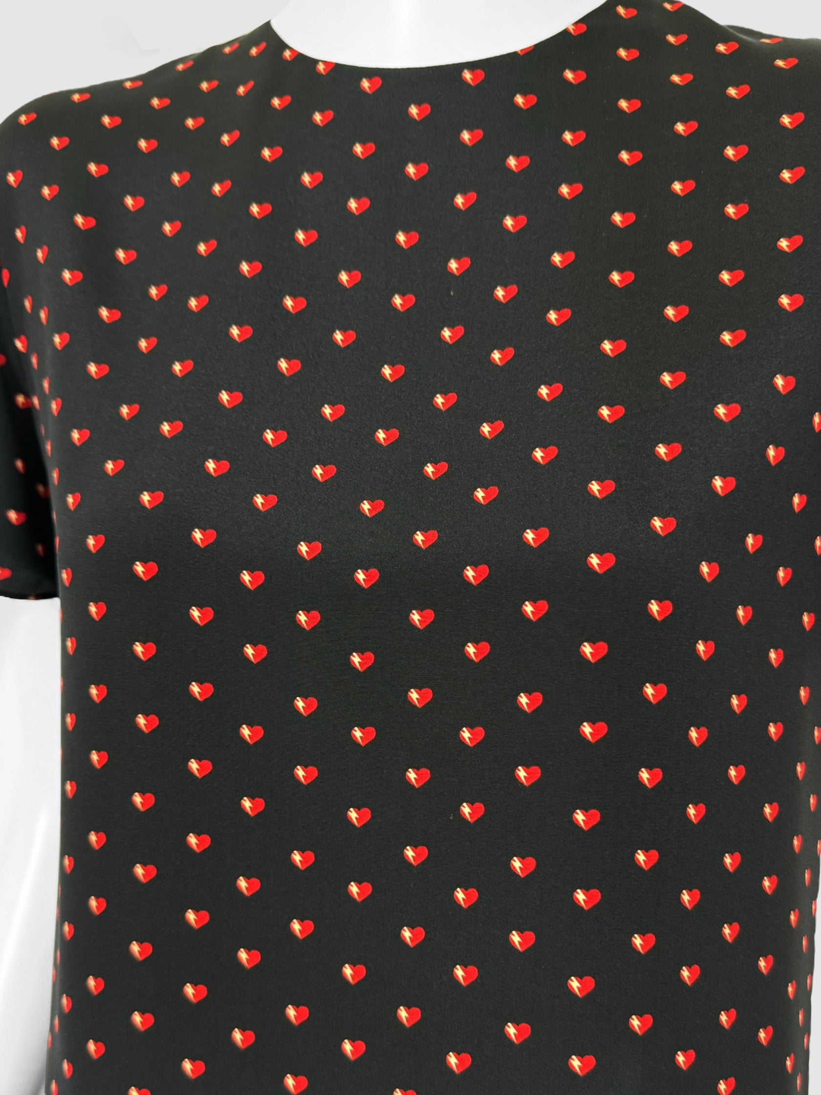 2017 Heart Print Mini Dress - Size S