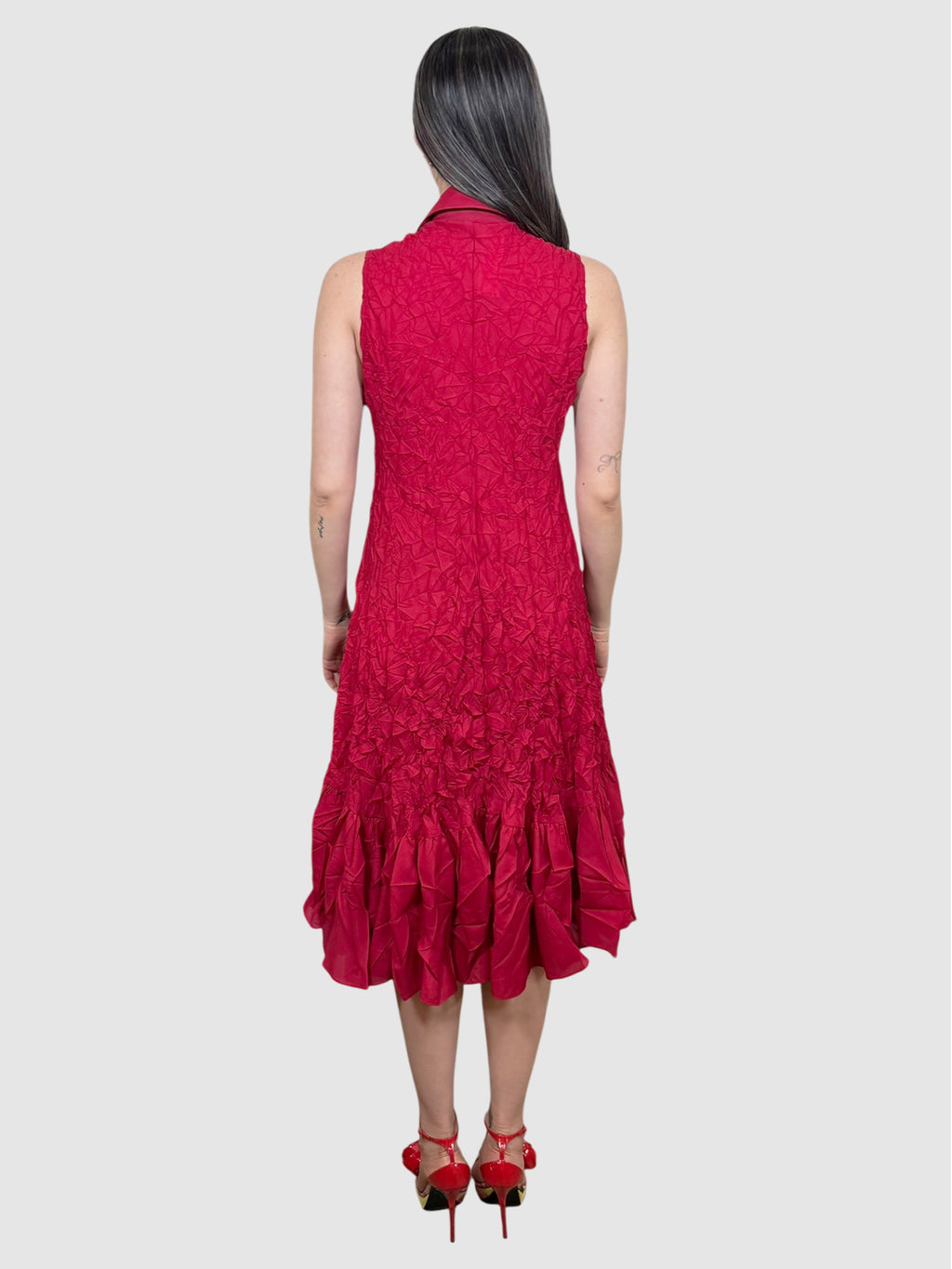 Textured Zip-Up Dress