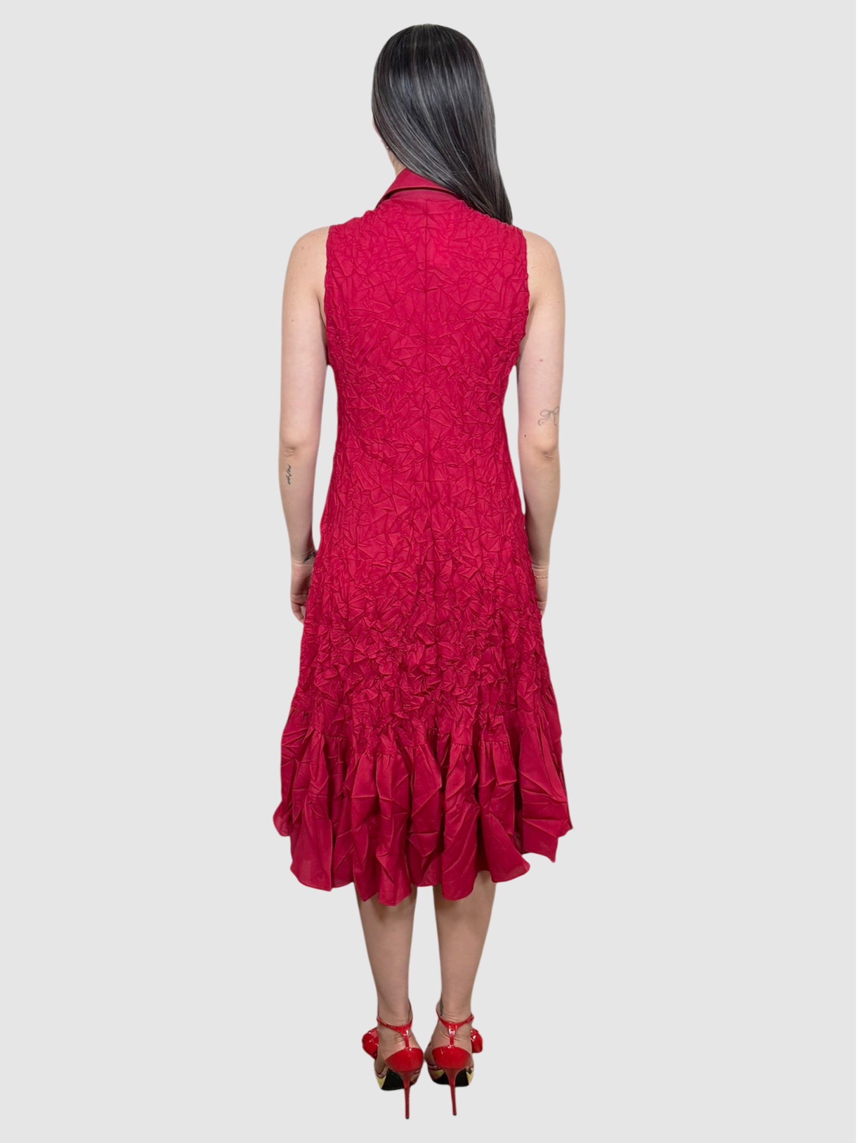 Textured Zip-Up Dress