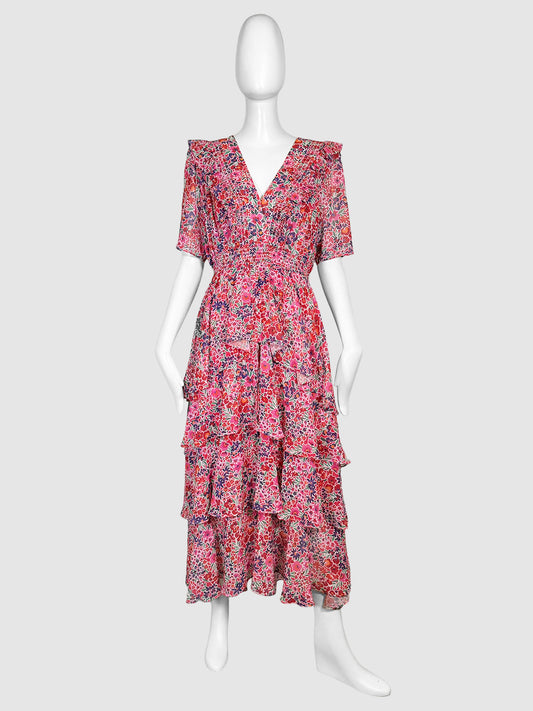 Floral Print Maxi Dress - Size L