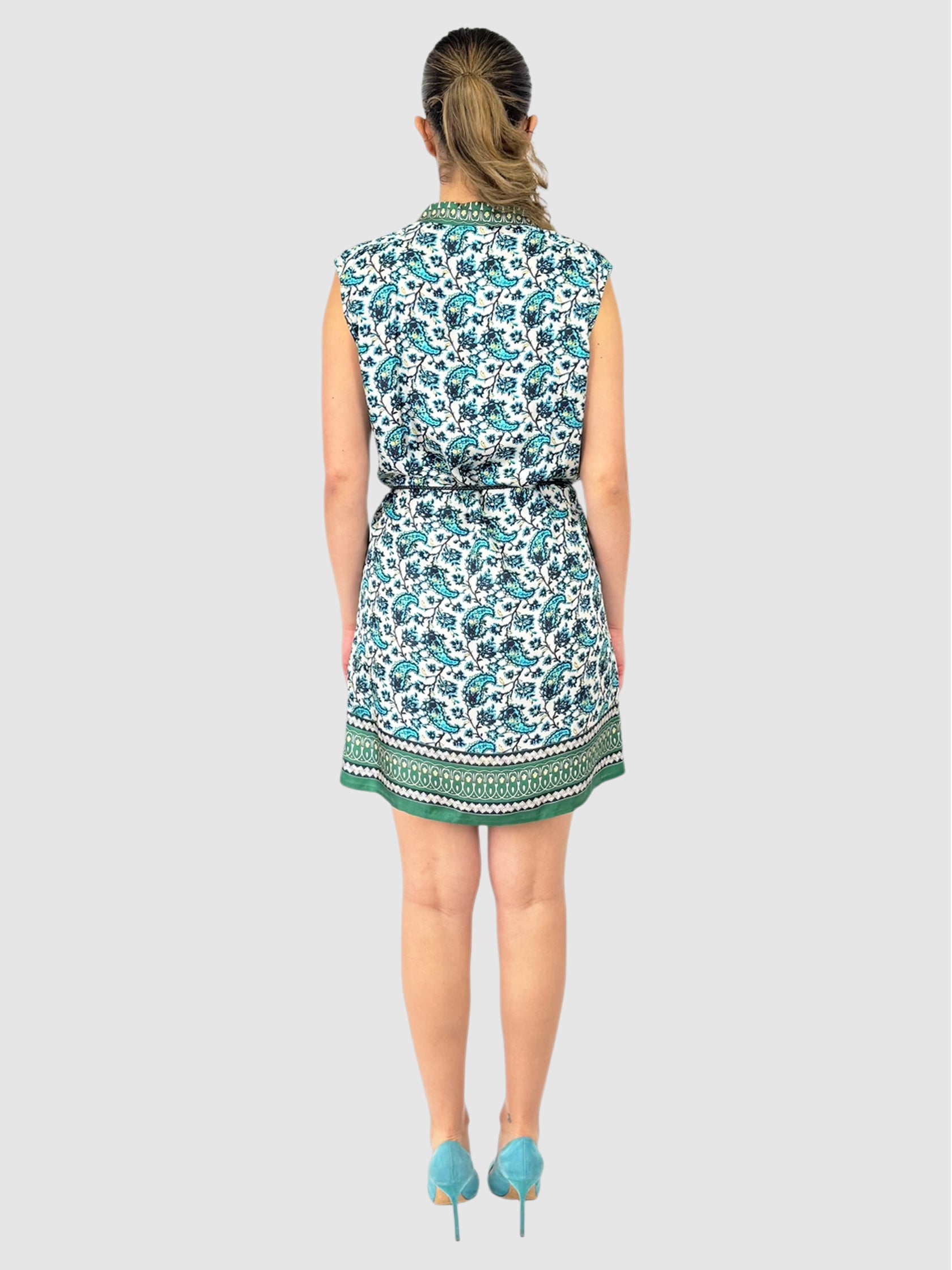 Multi-Pattern Silk Dress