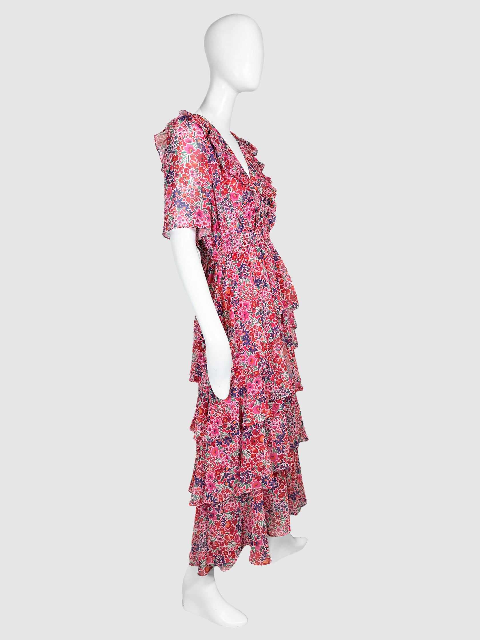 Floral Print Maxi Dress - Size L