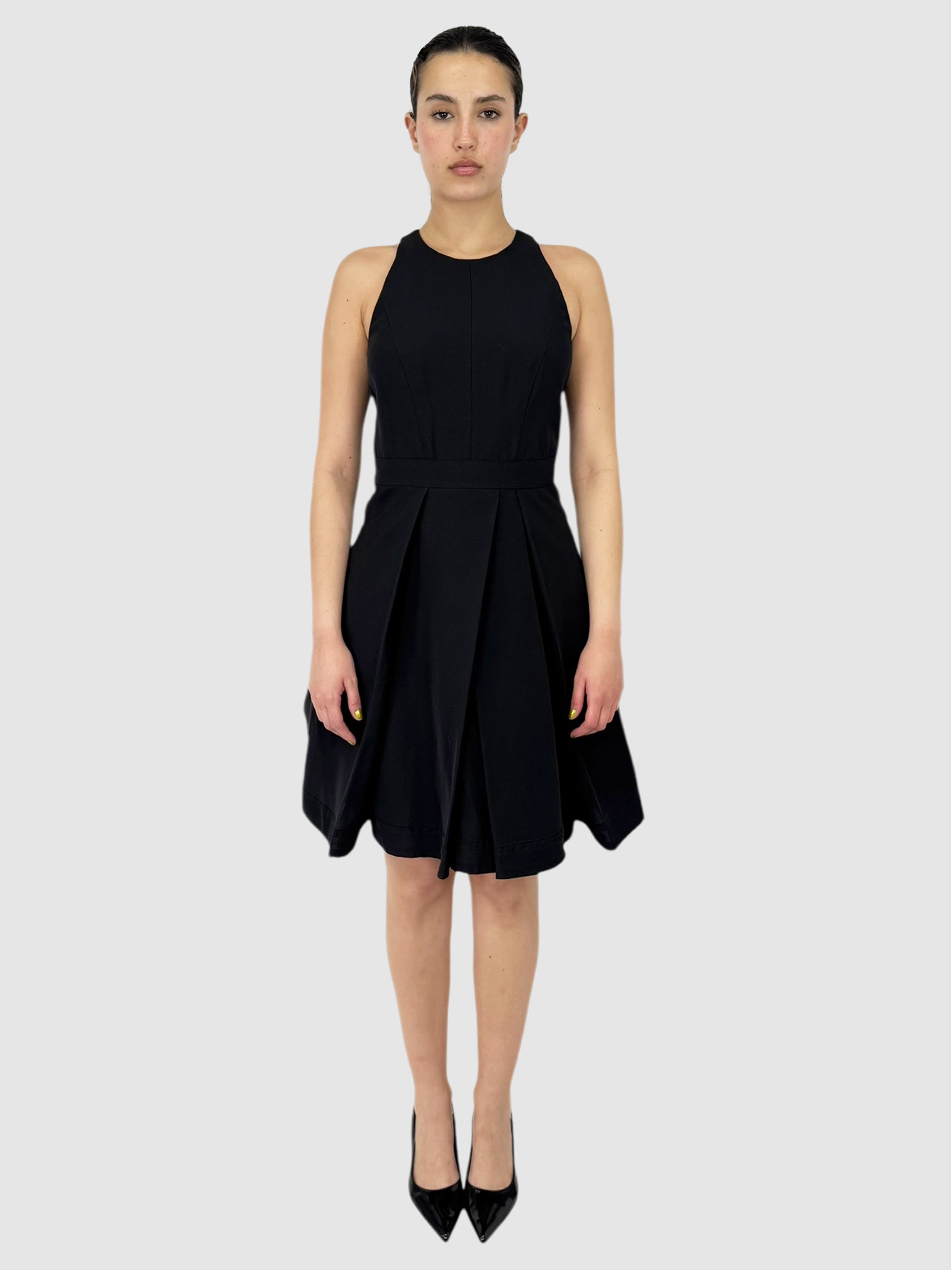 Pleat Detail Mini Dress