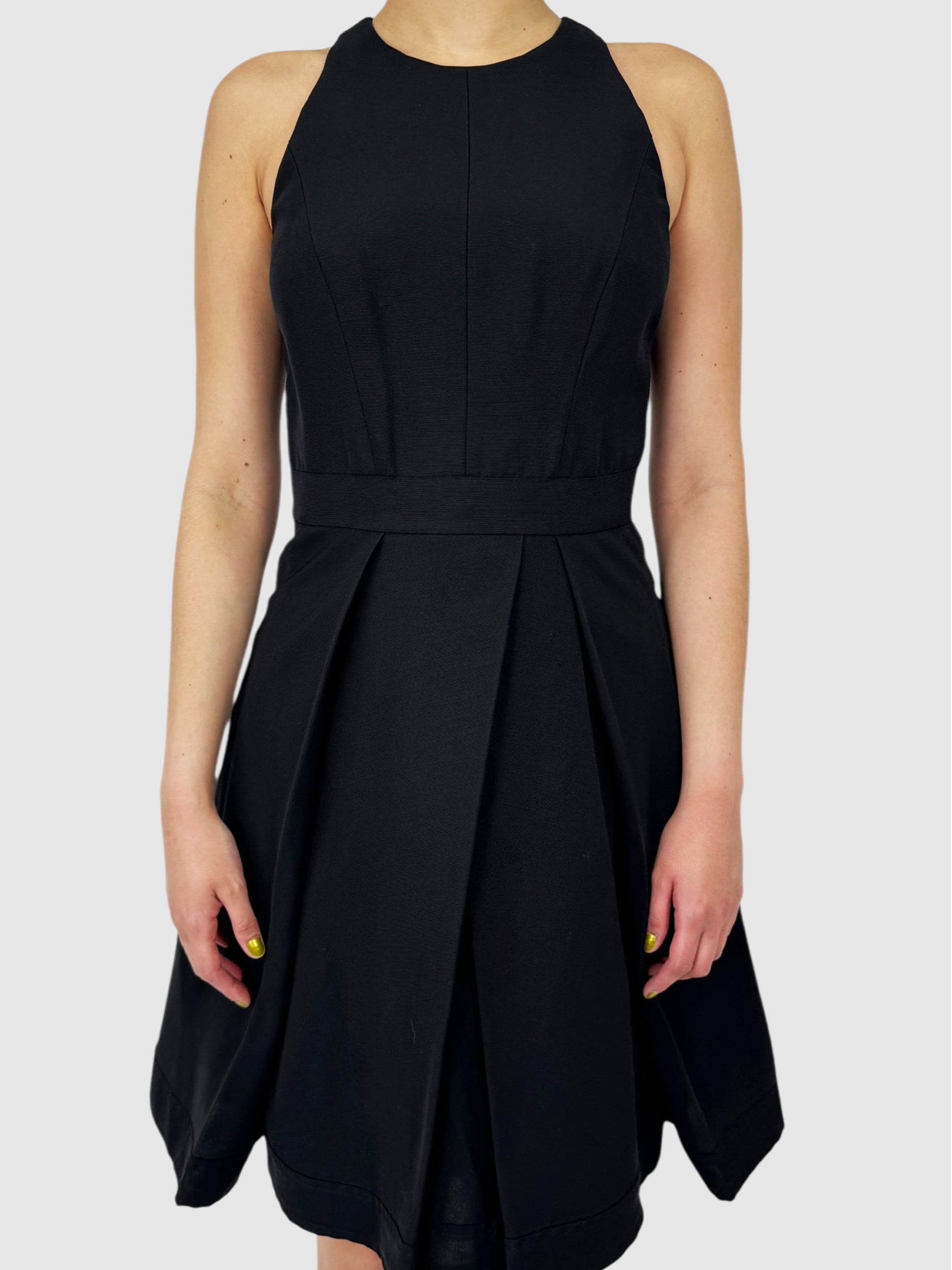 Pleat Detail Mini Dress