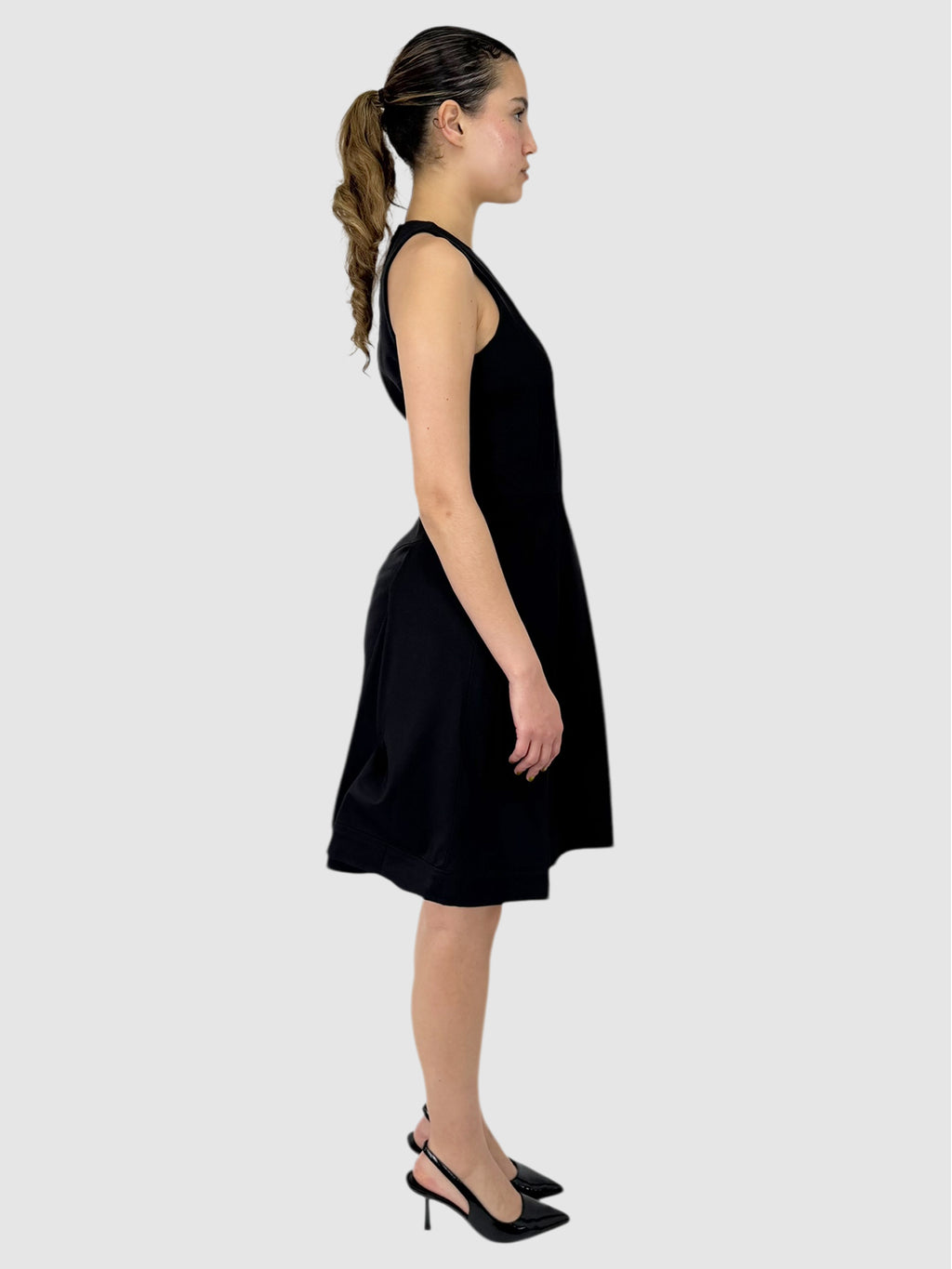 Pleat Detail Mini Dress