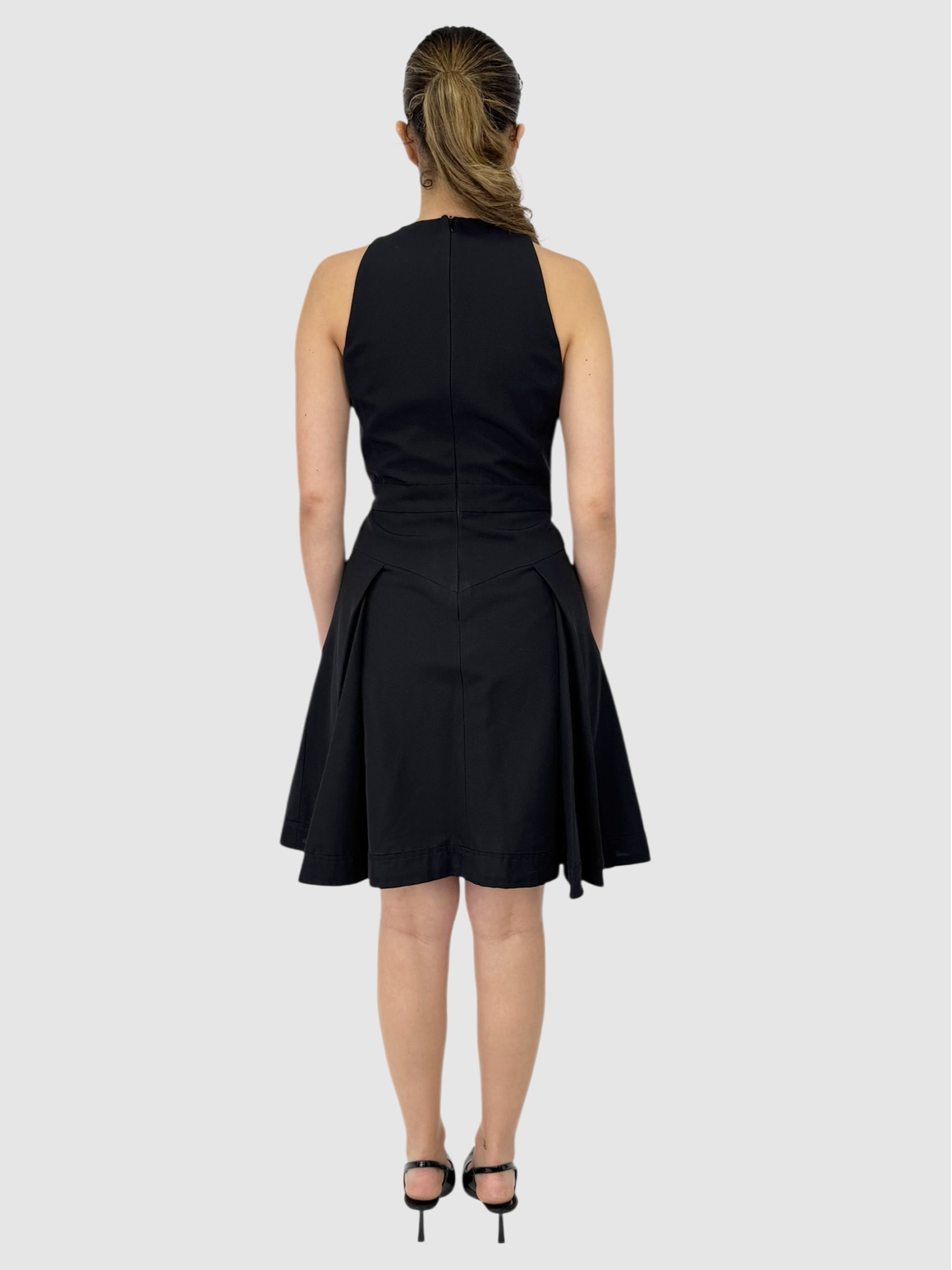 Pleat Detail Mini Dress