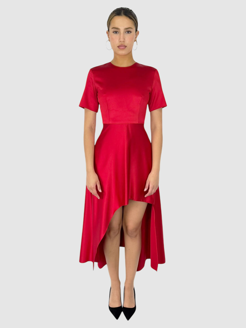 Satin High-Low Dress