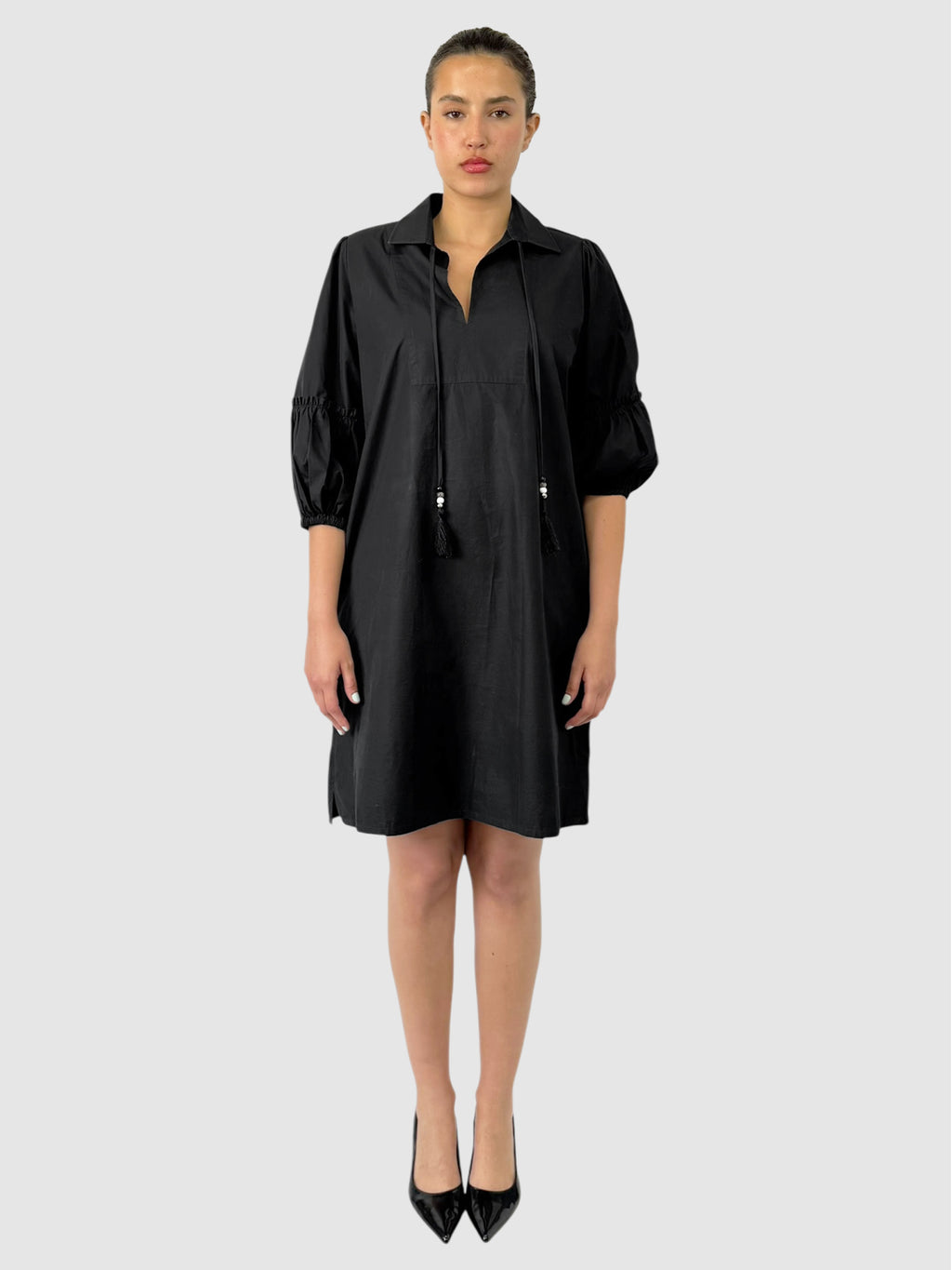Fedora Balloon Sleeve Dress