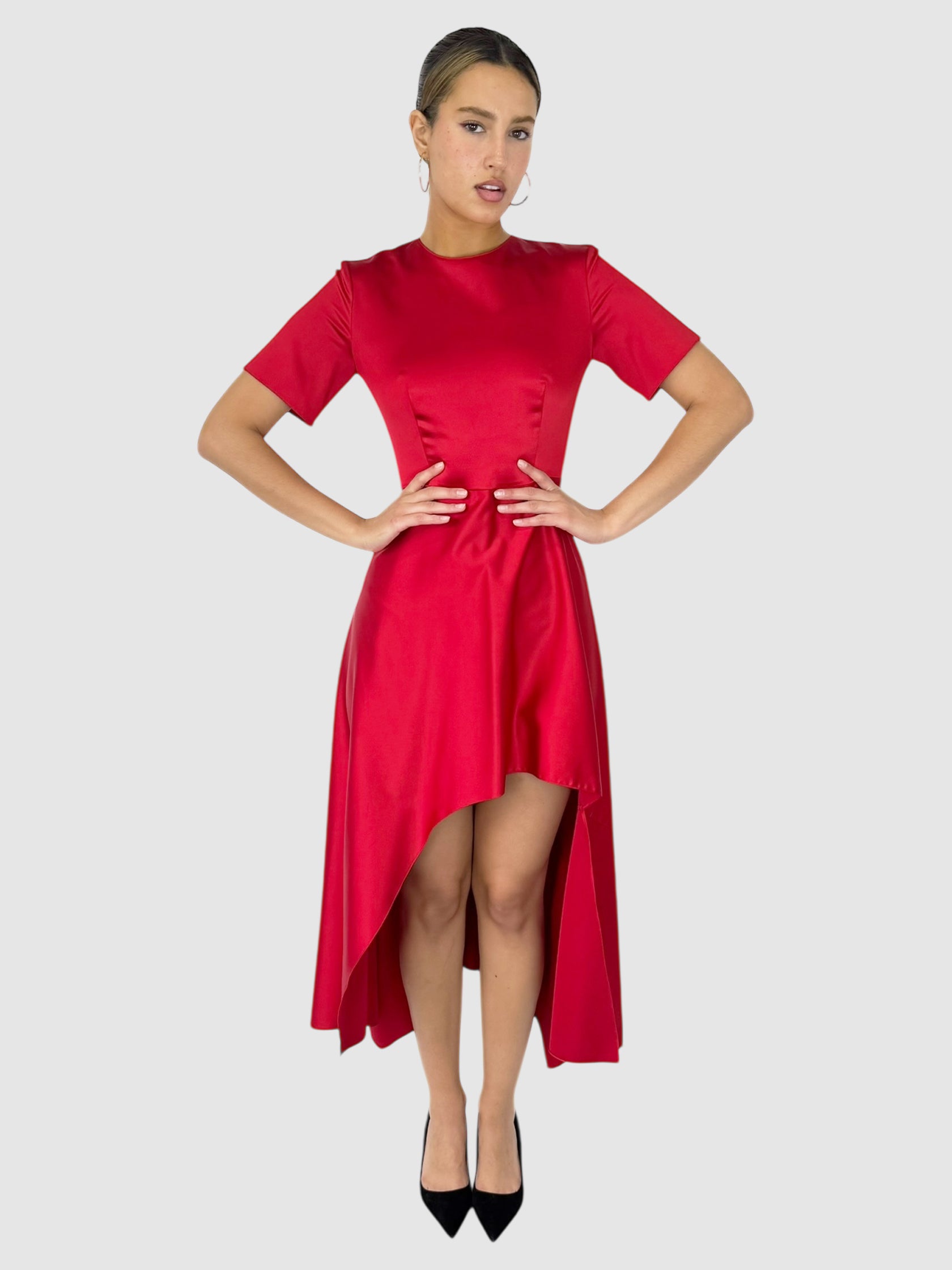 Satin High-Low Dress