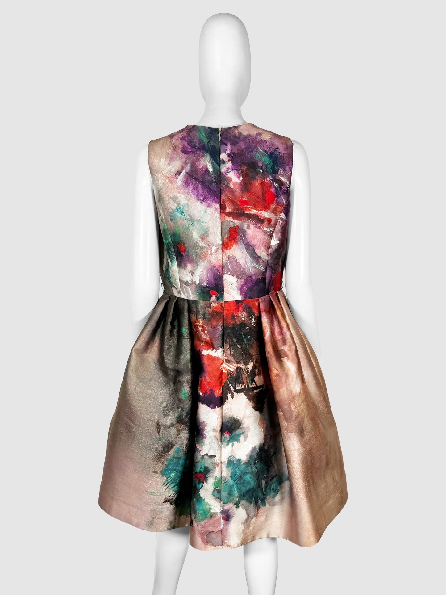 Wayne Clark Abstract Print Dress - Size 14