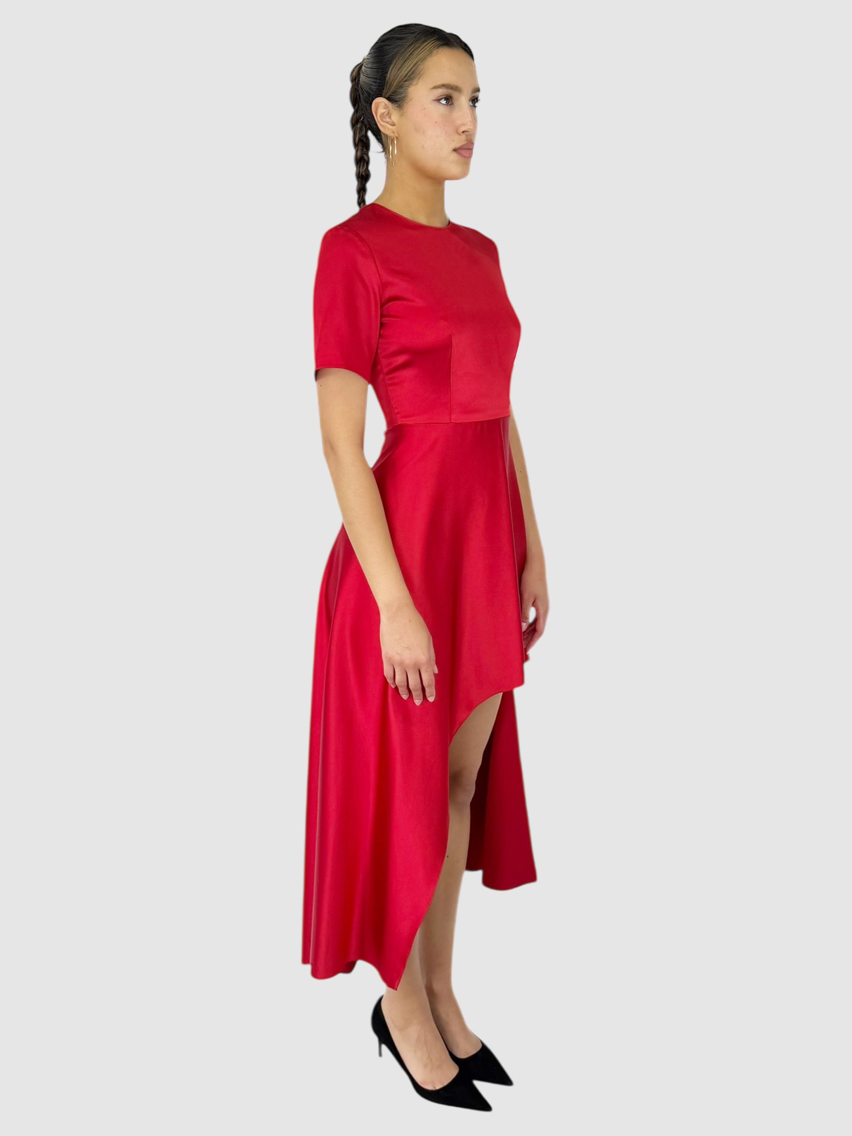 Satin High-Low Dress