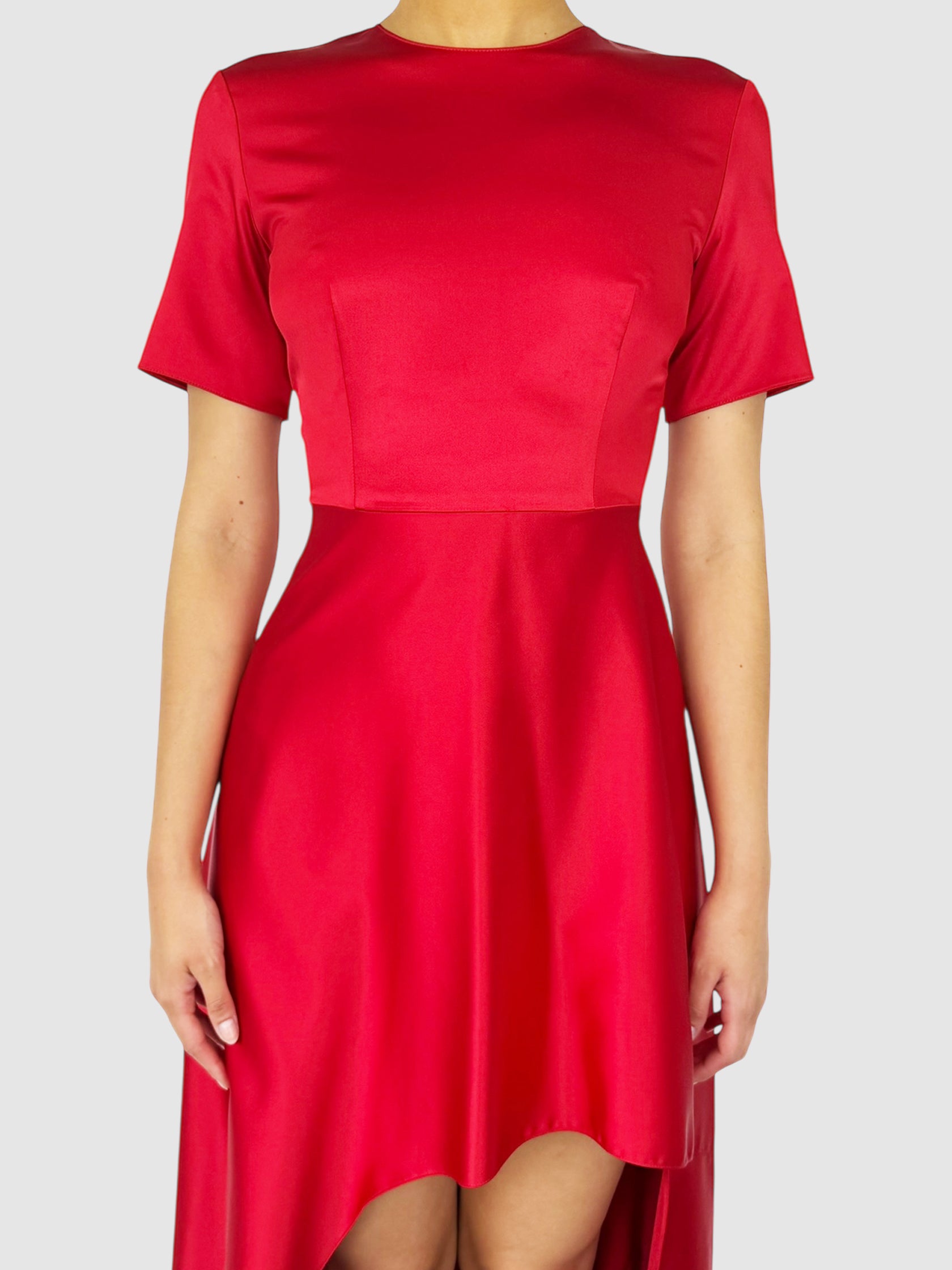 Satin High-Low Dress