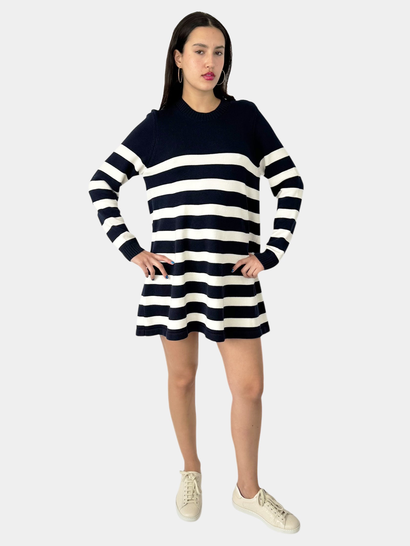 Stripe Wool Mini Dress