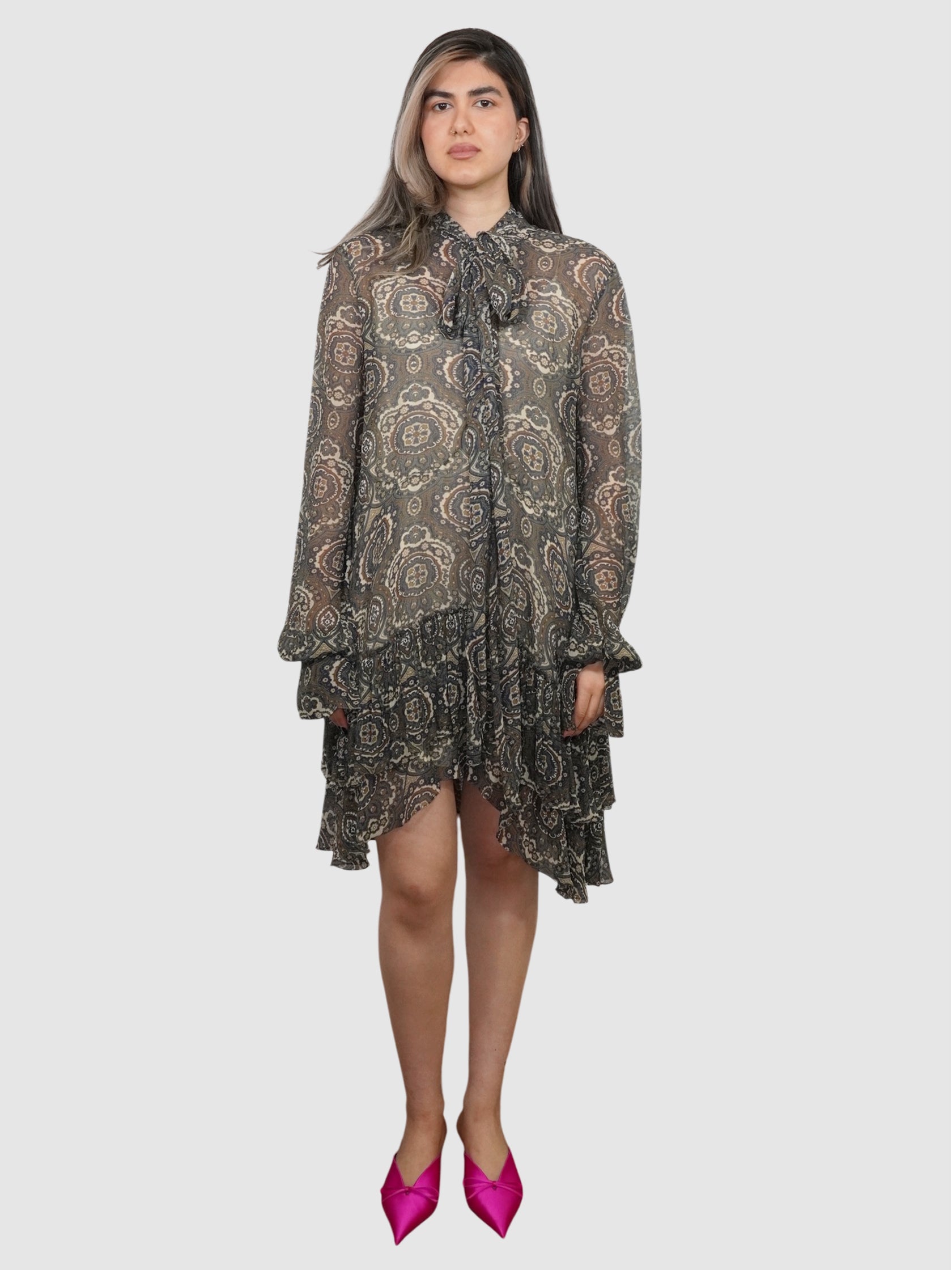 Silk Printed Dress