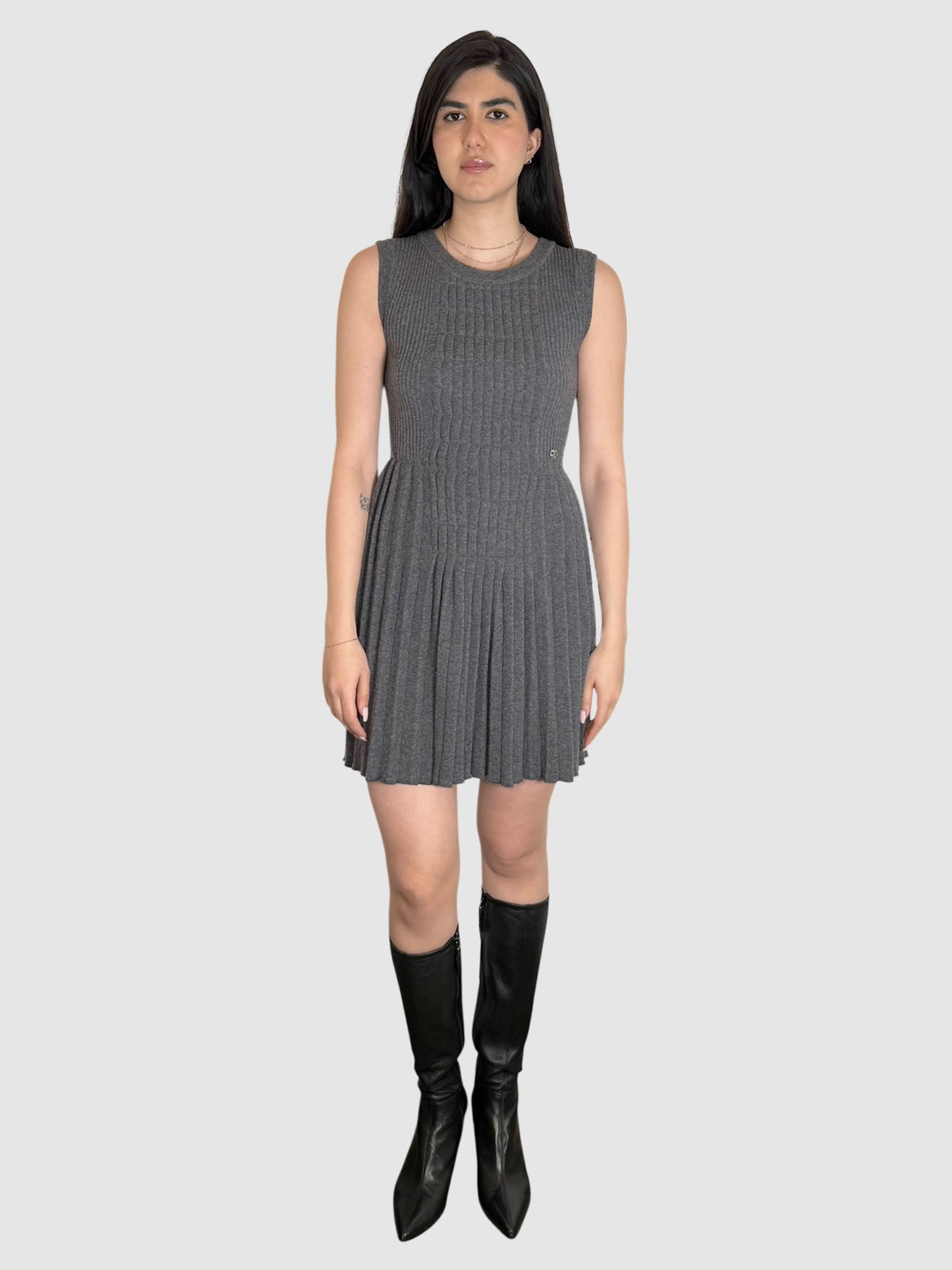 Wool Pleated Dress