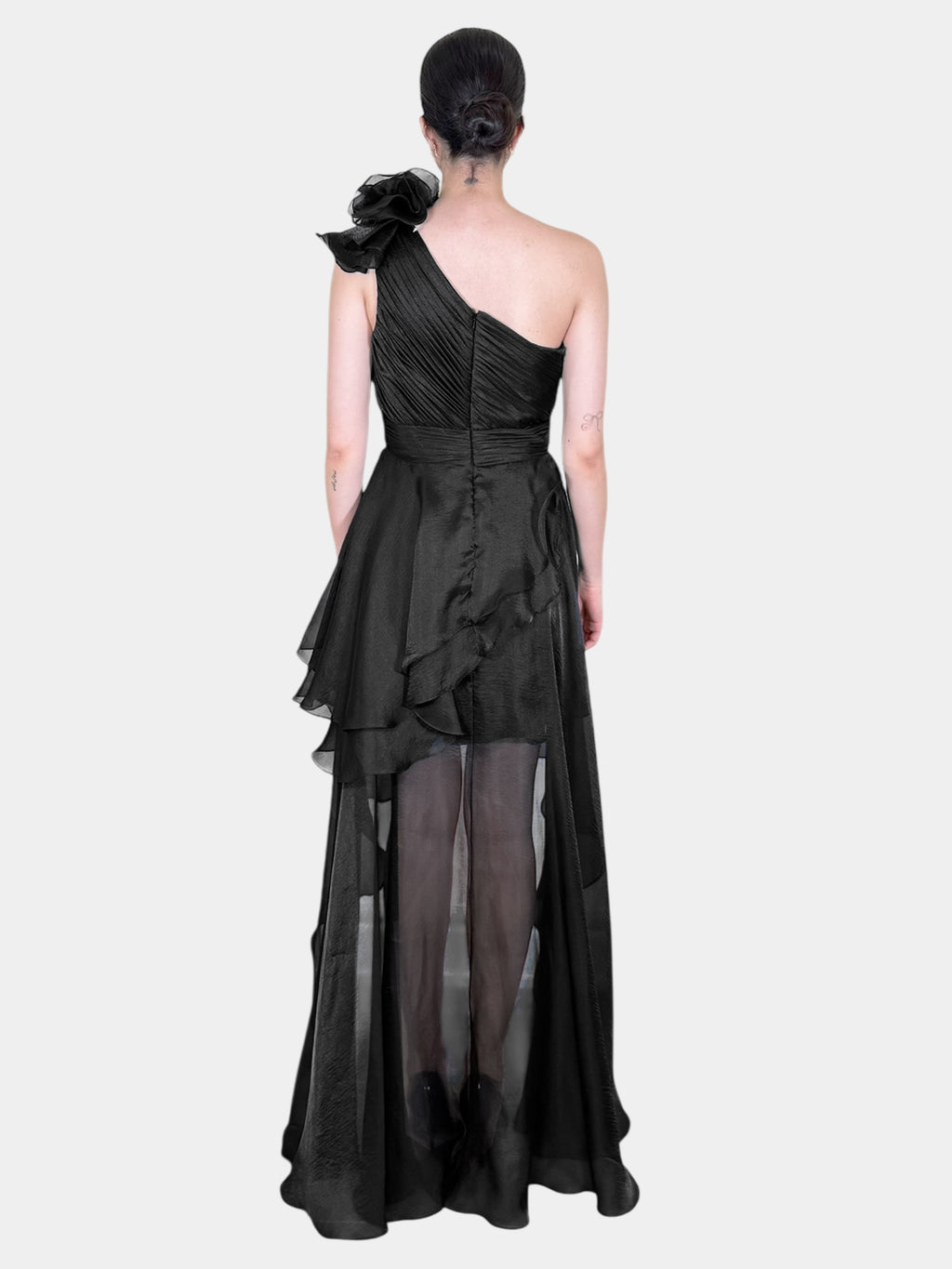 One-Shoulder Chiffon Dress