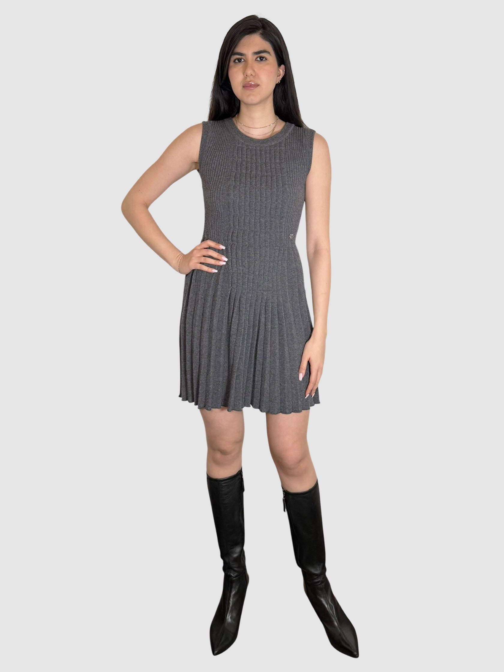 Wool Pleated Dress