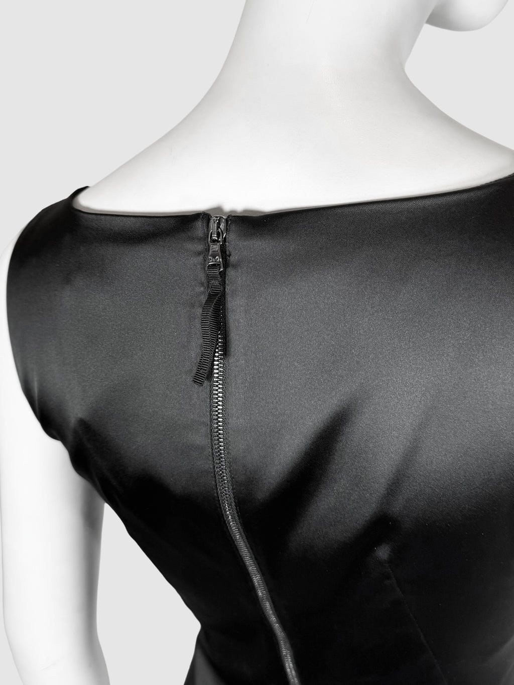 Stretch Satin Sleeveless Fitted Dress - Size 40