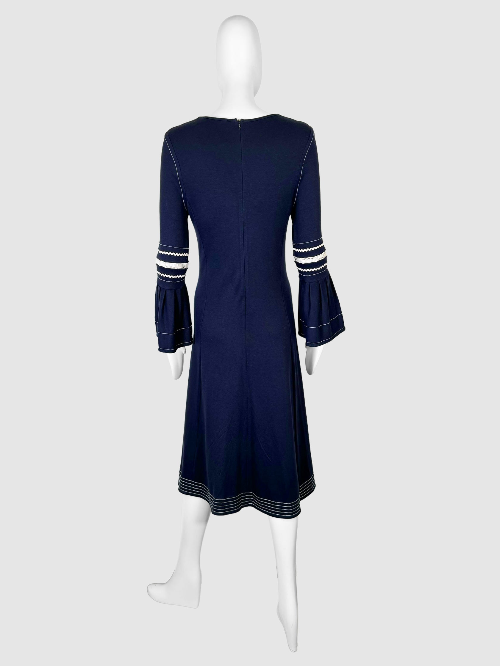 Bell-Sleeved Midi Dress - Size M