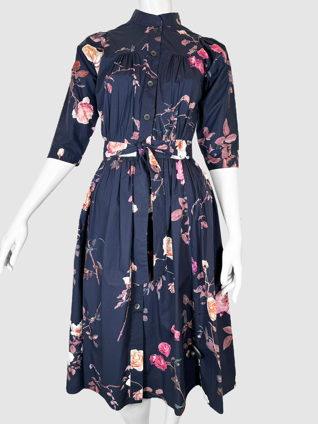 Floral Print Midi Dress - Size S