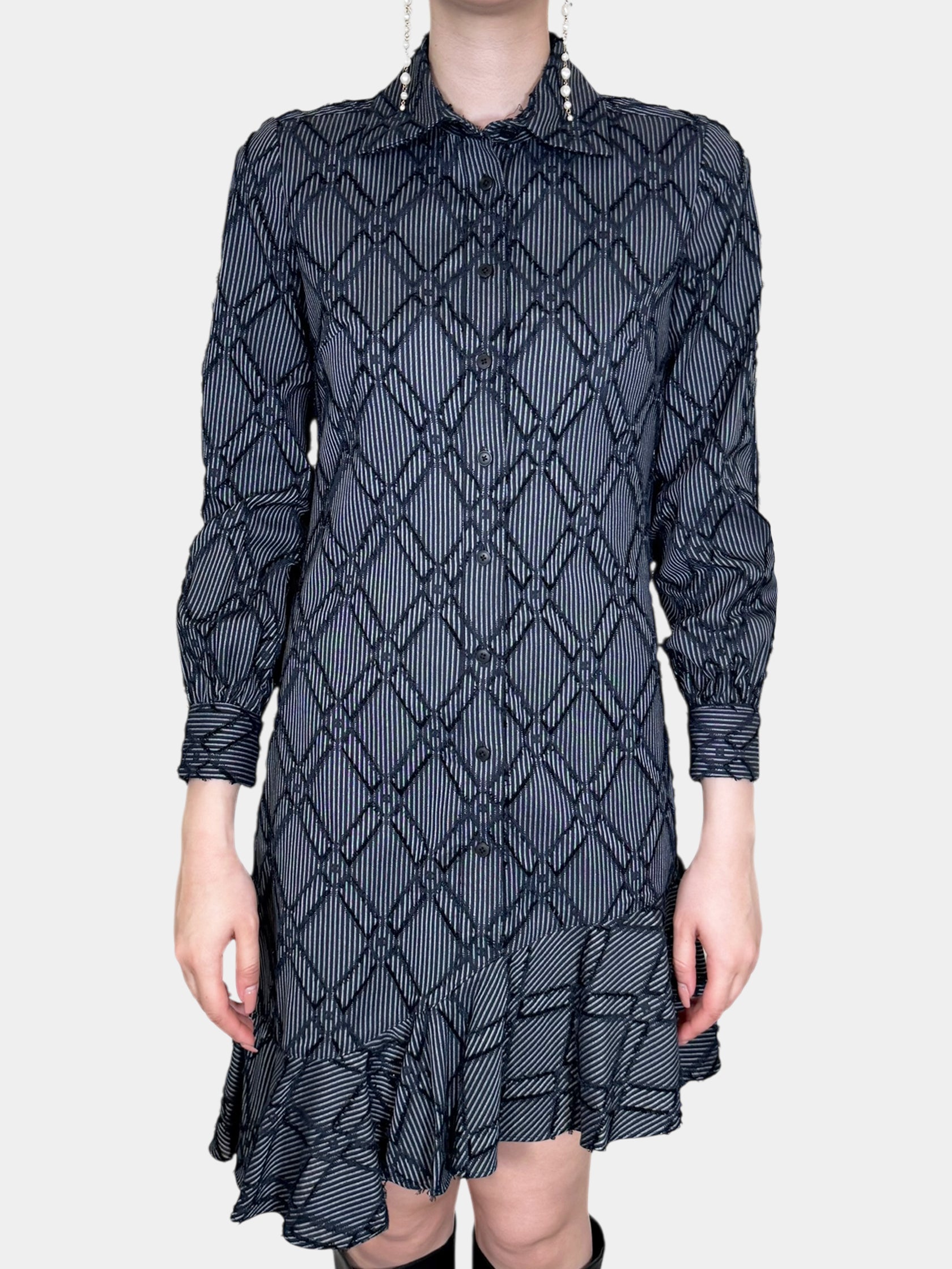 Textured Ruffle Dress