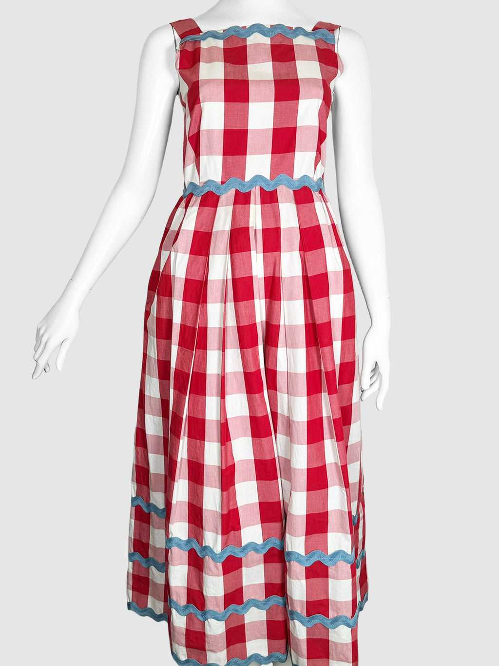 Plaid Print Maxi Dress - Size 4