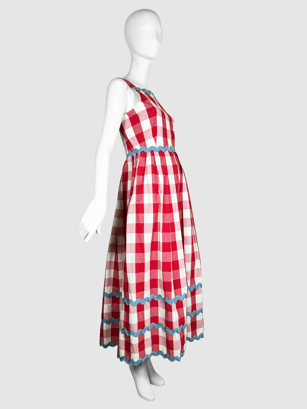 Plaid Print Maxi Dress - Size 4
