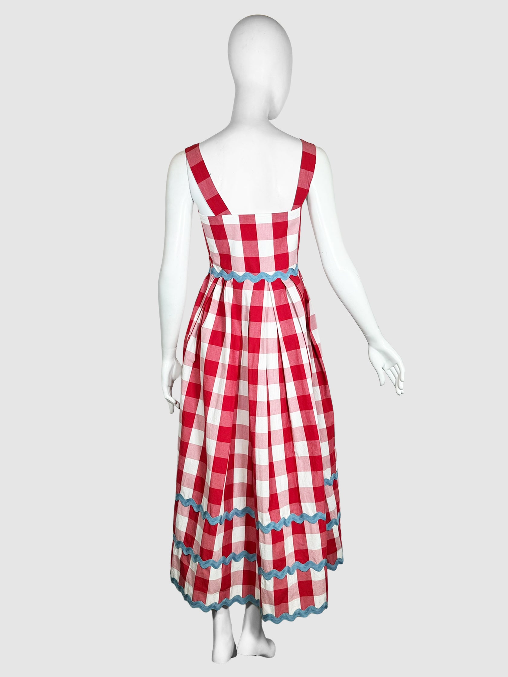 Plaid Print Maxi Dress - Size 4