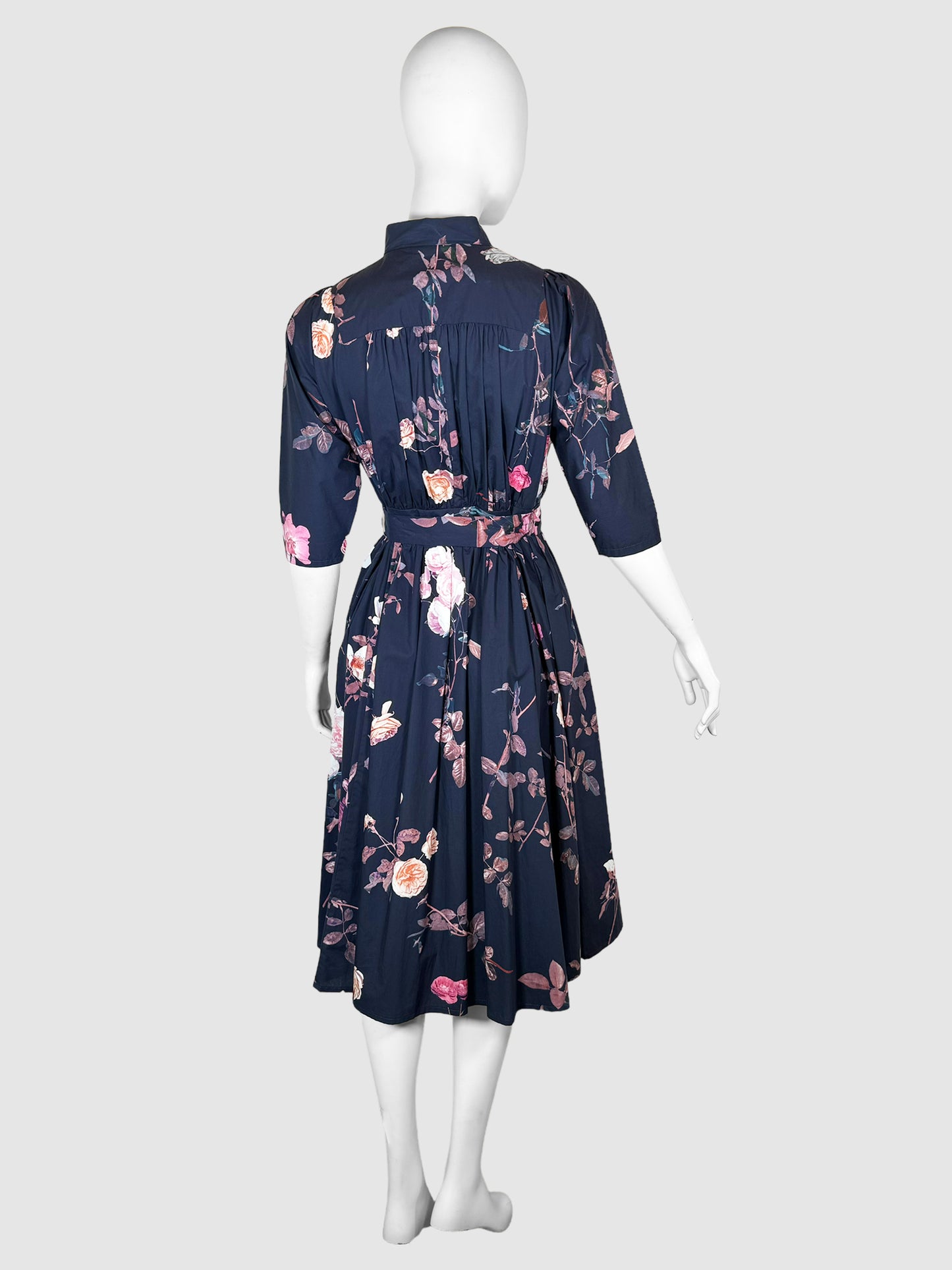 Floral Print Midi Dress - Size S