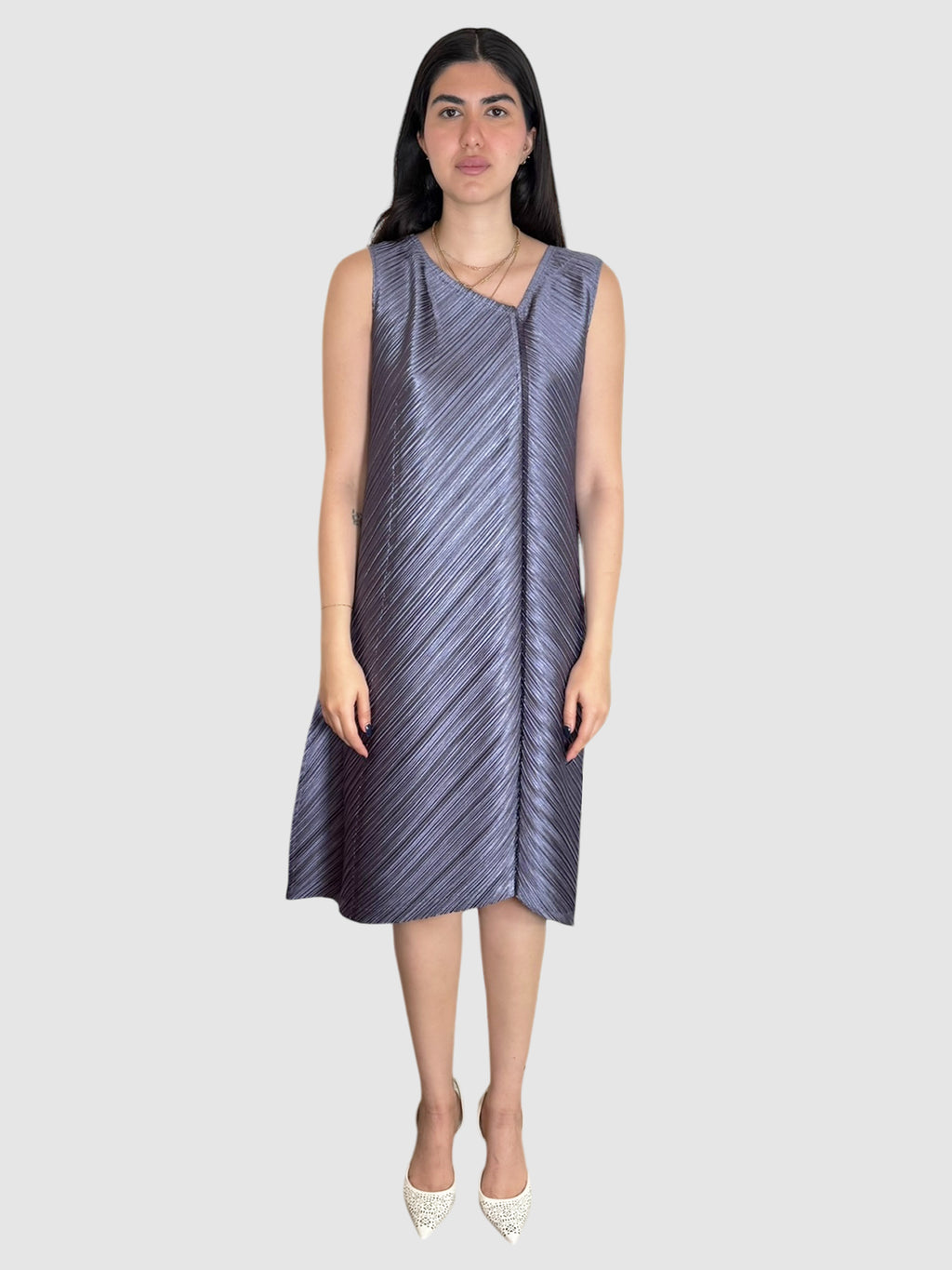 Sleeveless Pleated Dress