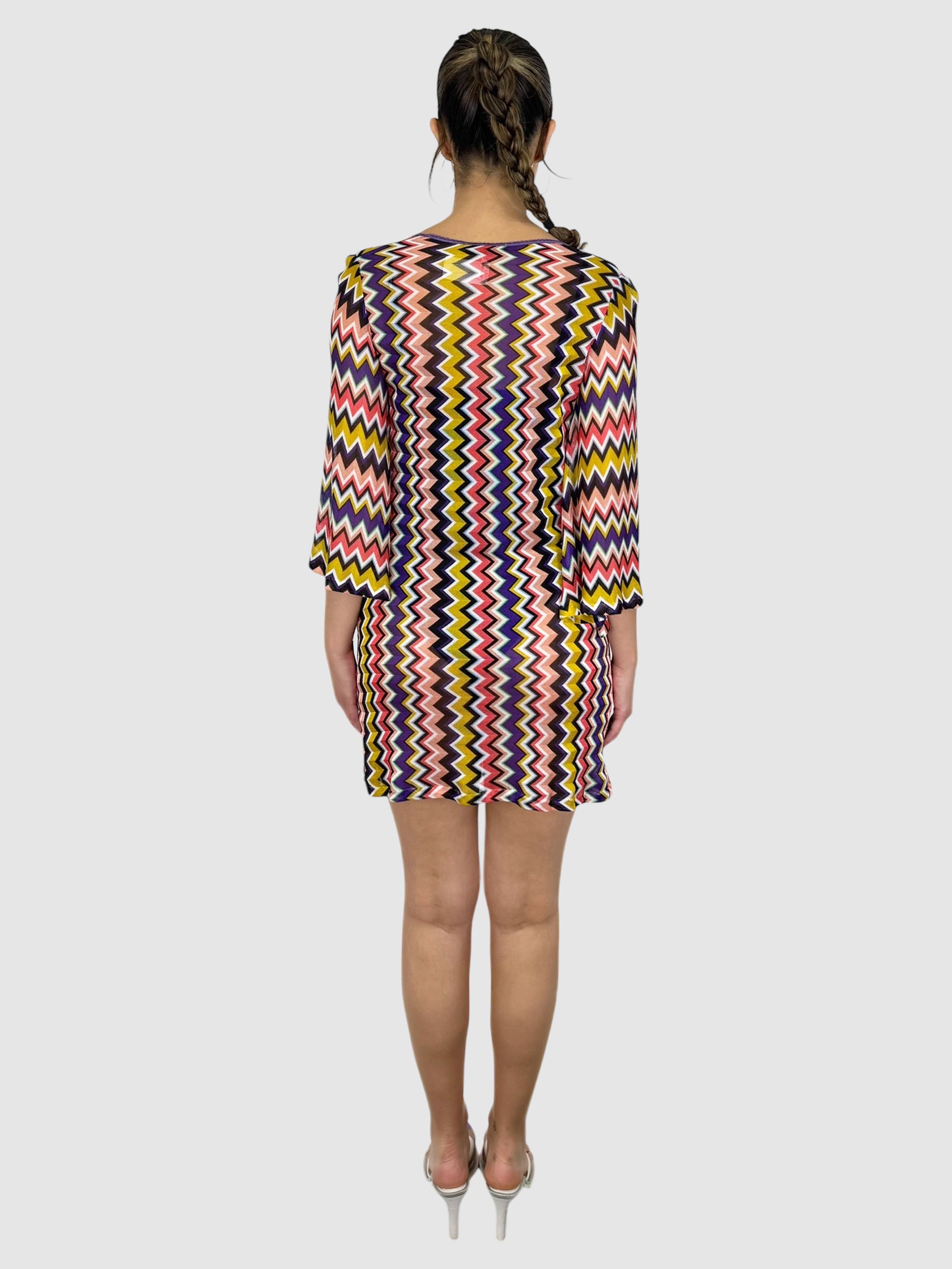 Sheer Chevron Dress