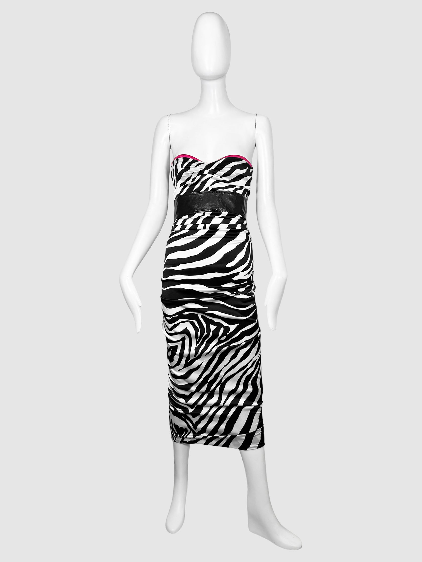 Dolce & Gabbana Zebra Print Dress - Size 38