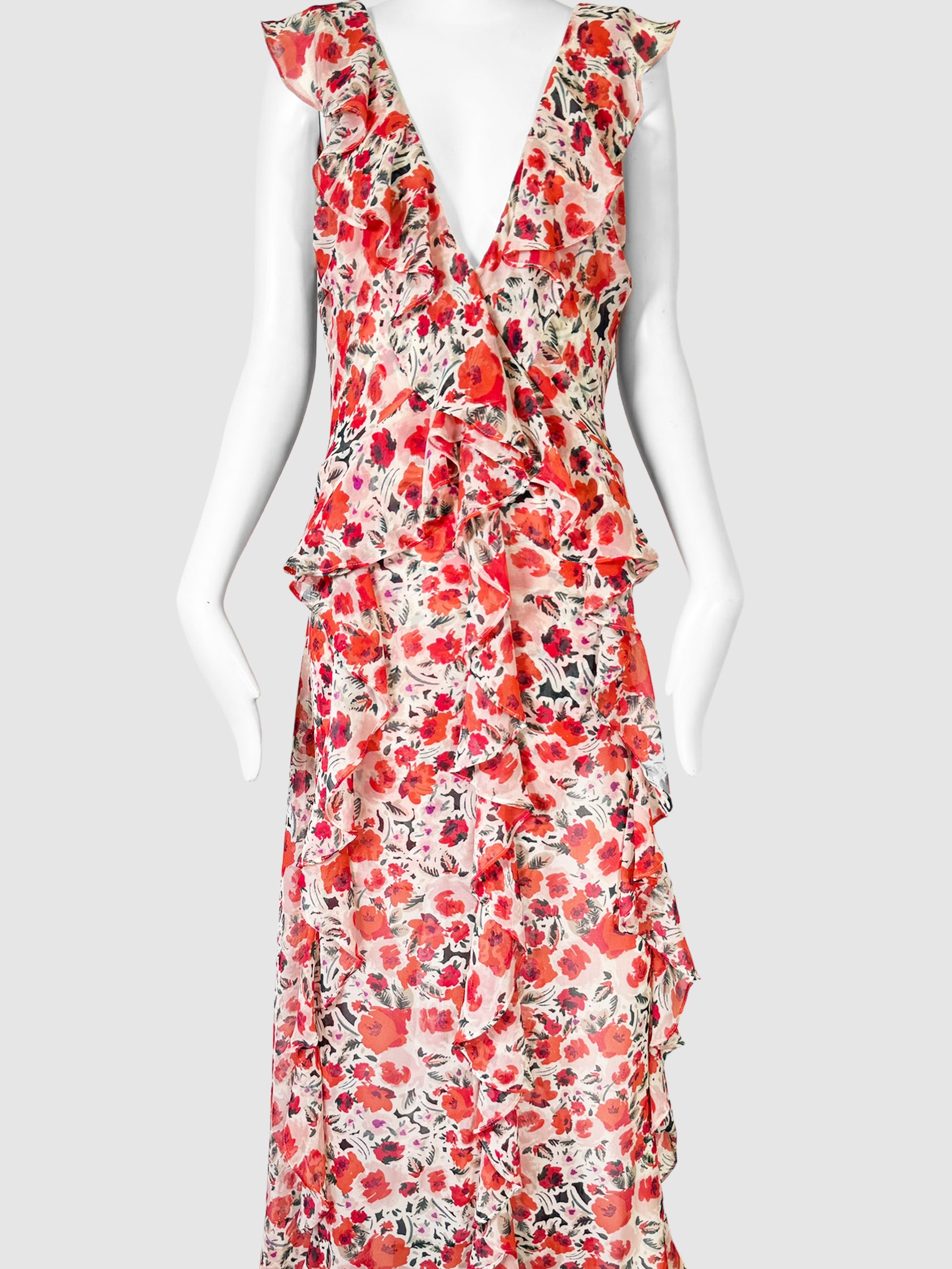 Floral Print Maxi Dress - Size L