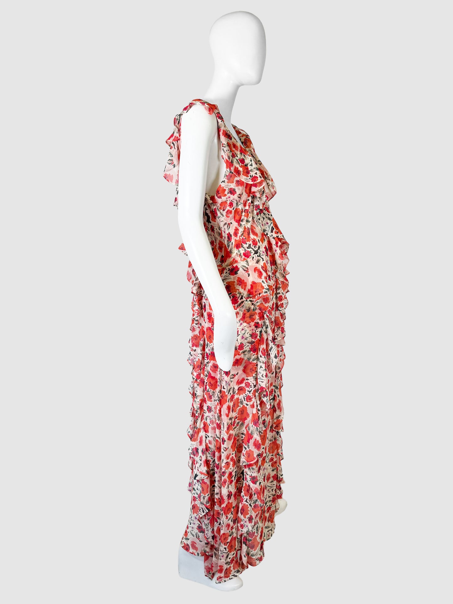 Floral Print Maxi Dress - Size L