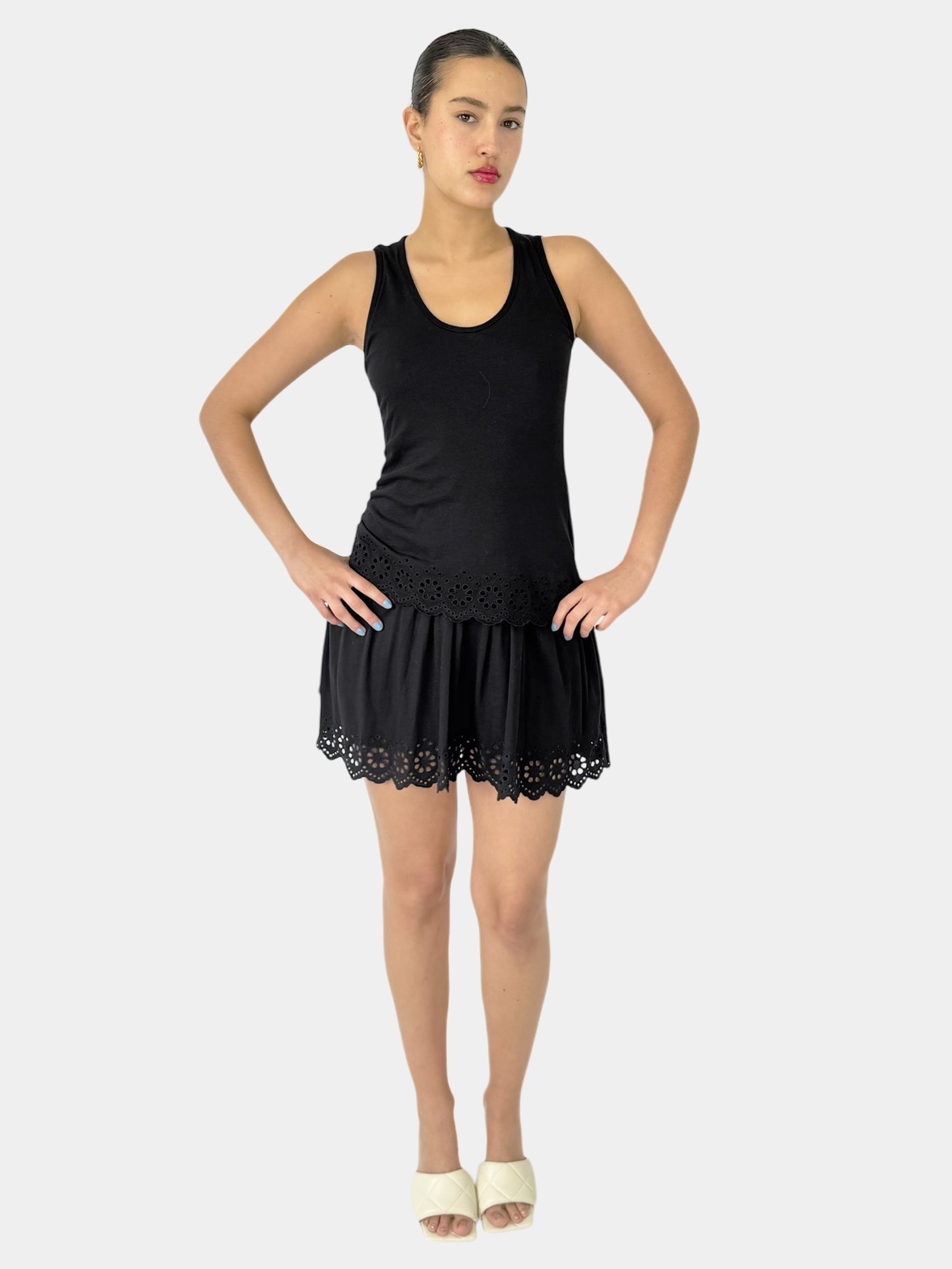 Layered Eyelet Dress