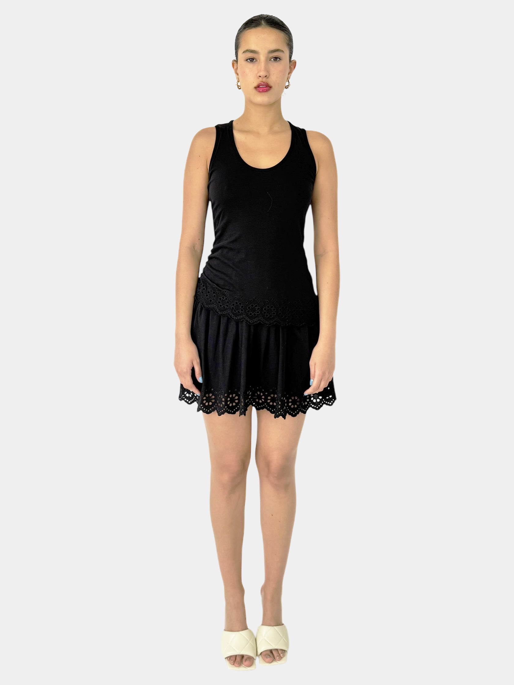 Layered Eyelet Dress