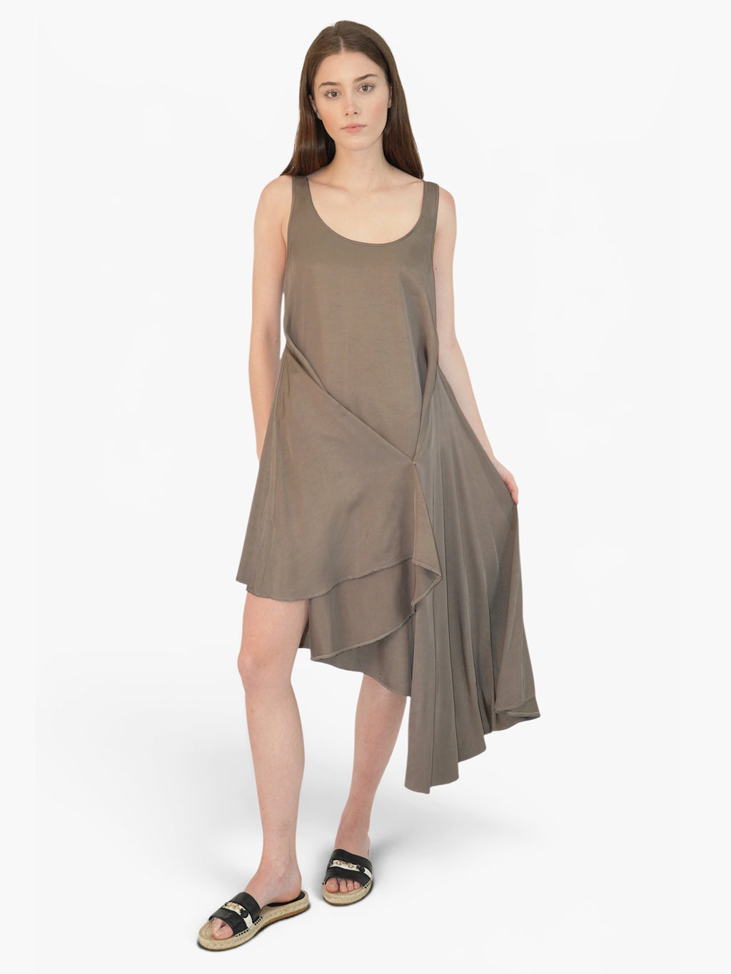 Draped Asymmetrical Dress