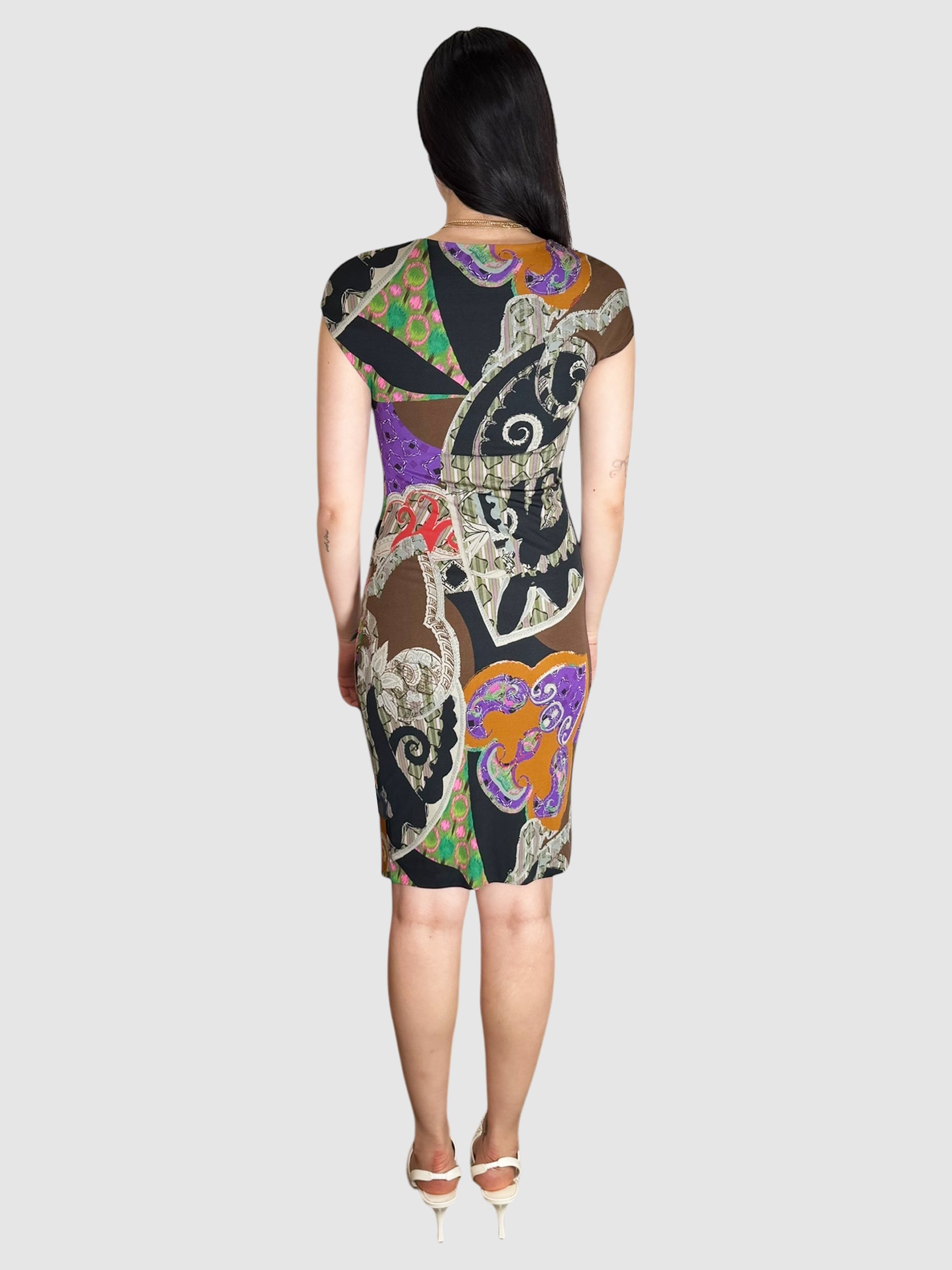 Printed Ruched Dress