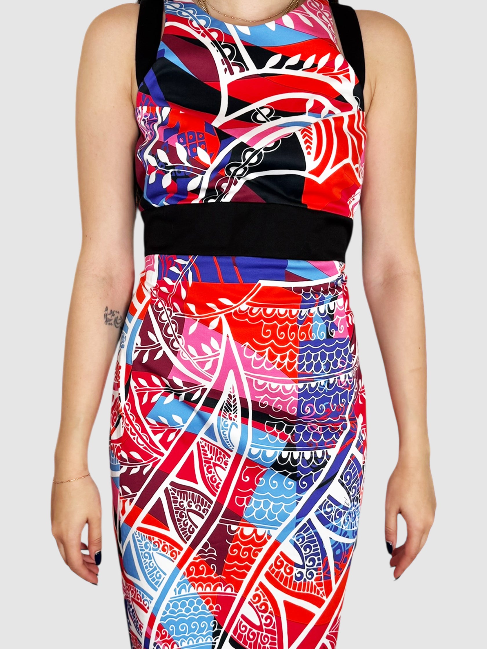 Retro Print Dress