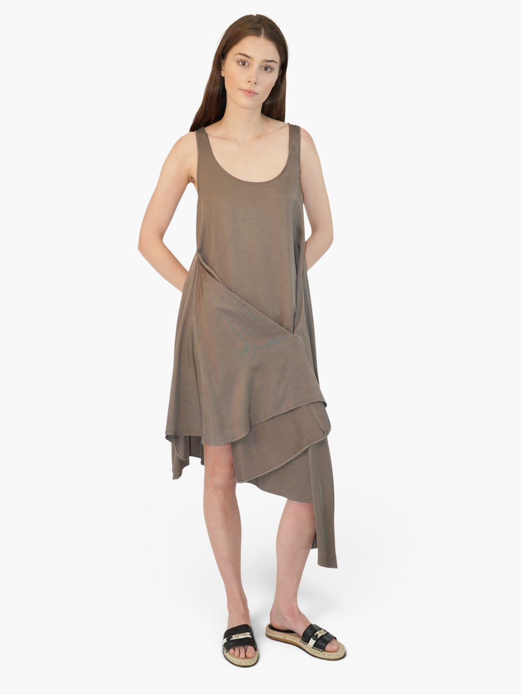 Draped Asymmetrical Dress