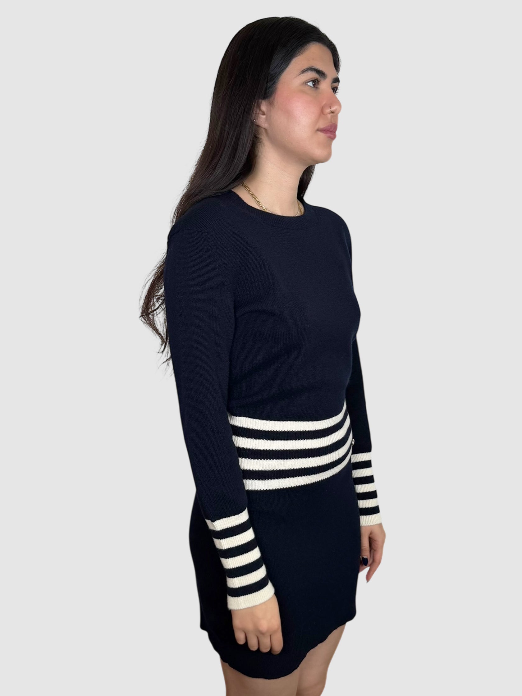 Stripe Cashmere Dress