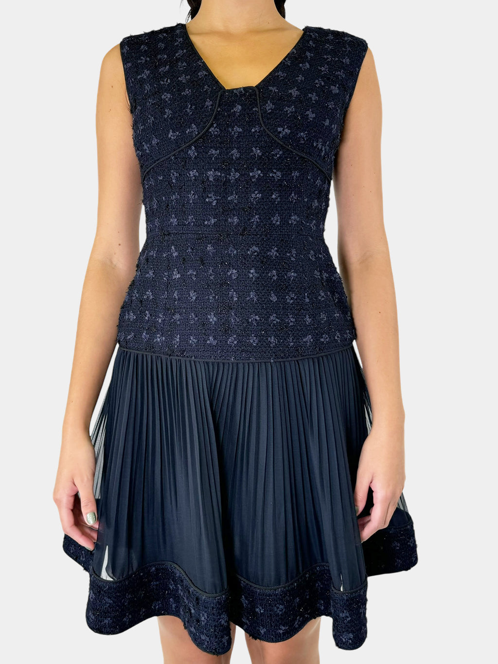 Tartan Pleated Fit Flare Dress