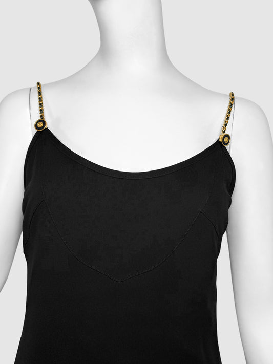 Chain Strap Mini Dress - Size 42