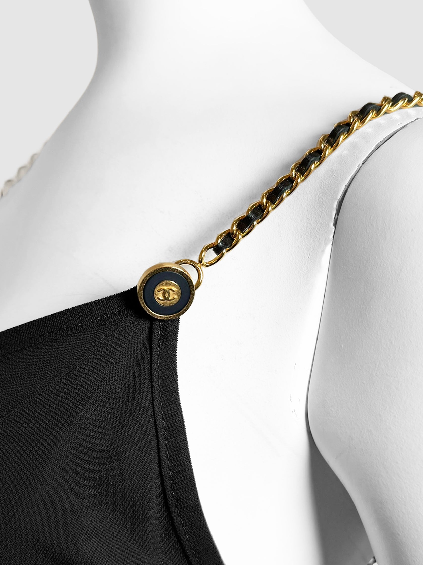 Chain Strap Mini Dress - Size 42