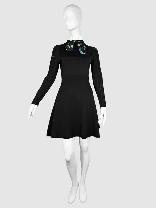 Clémence Tie-Neck A-Line Dress - Size S