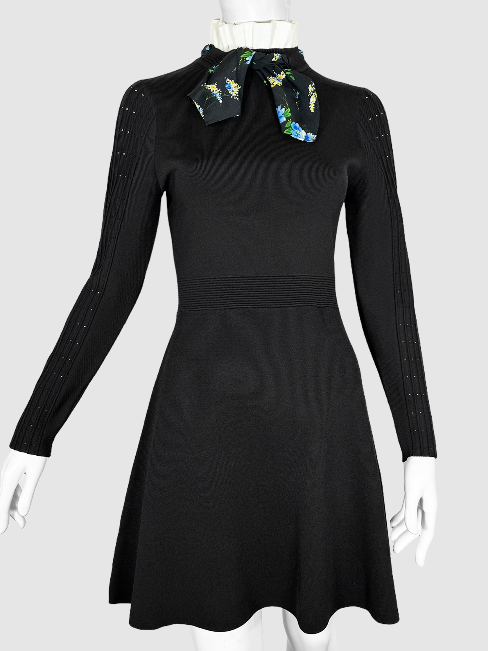 Clémence Tie-Neck A-Line Dress - Size S