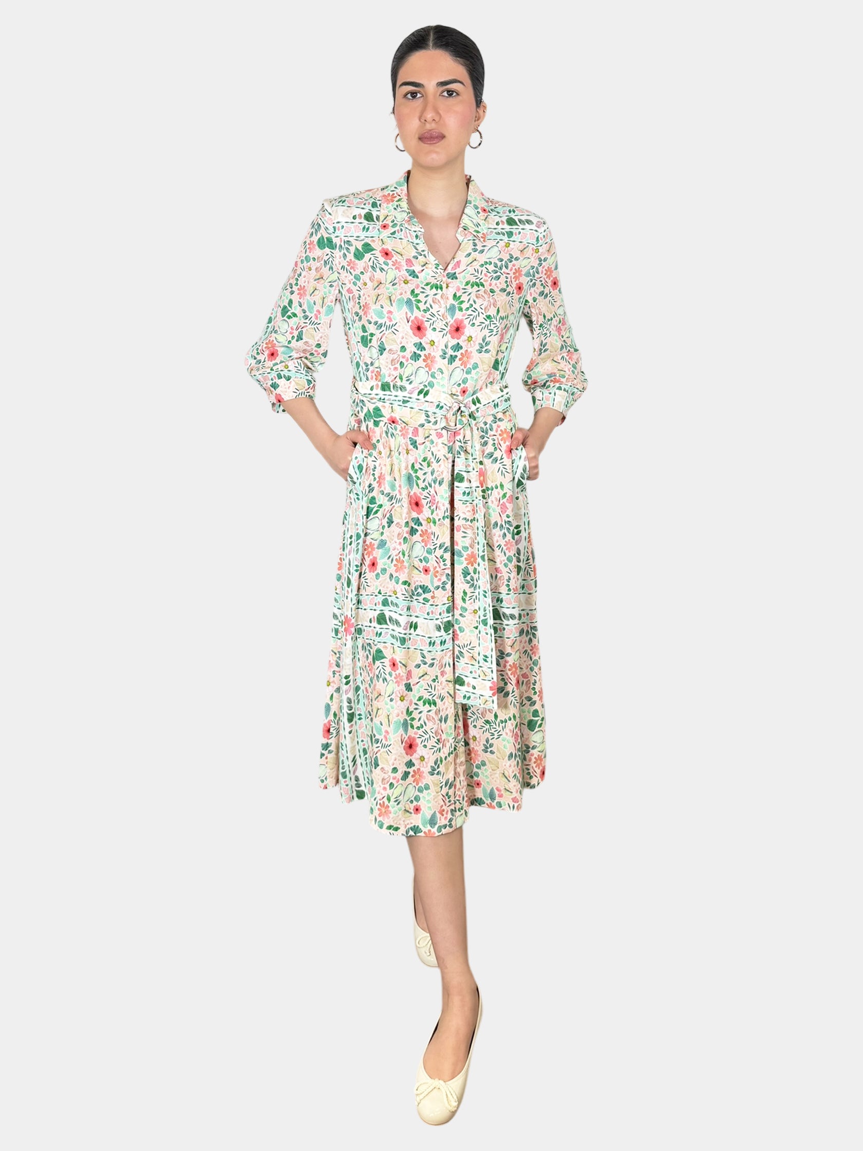 Floral Button-Up Dress